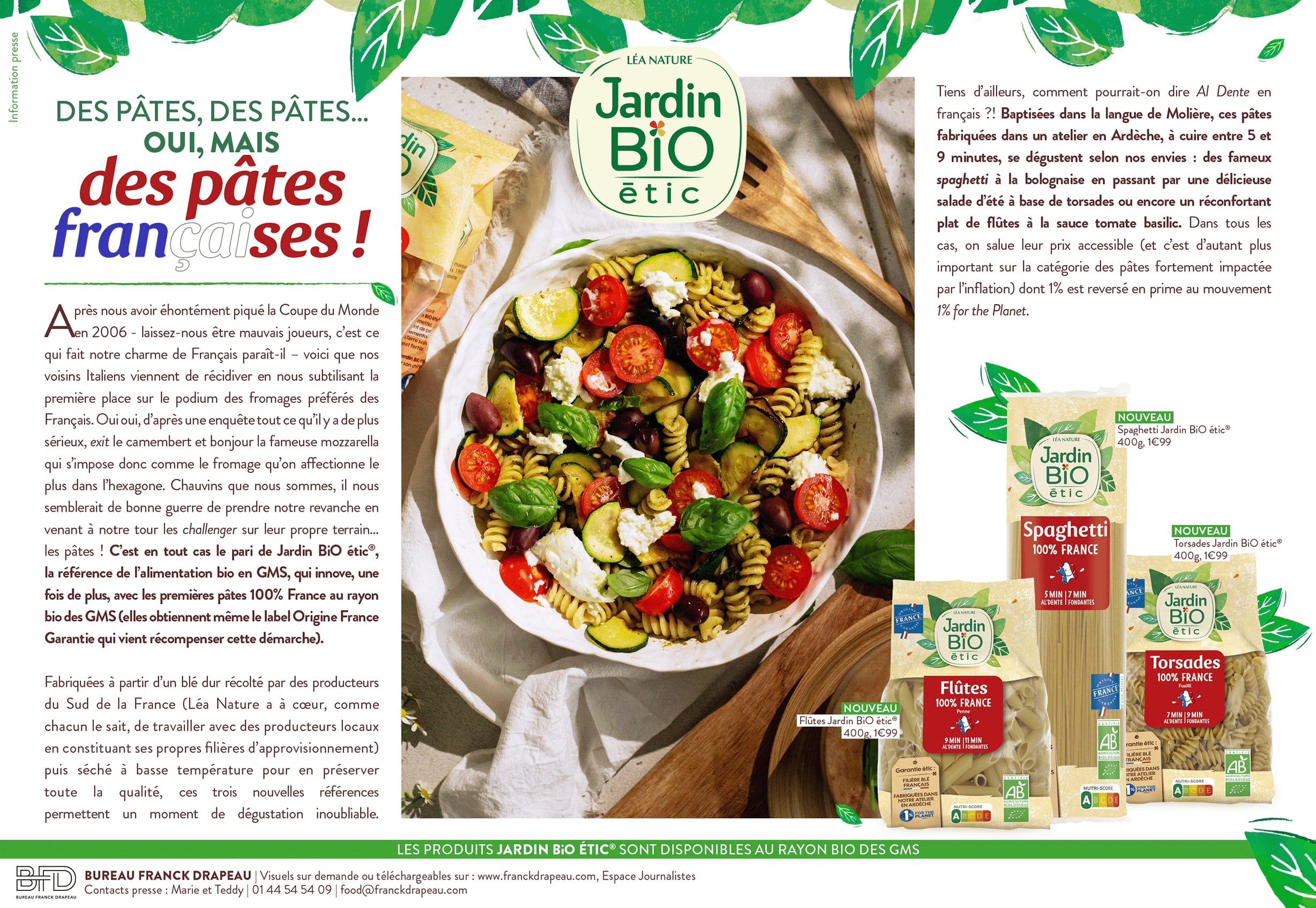 Jardin Bio Étic | Pâtes 100% France