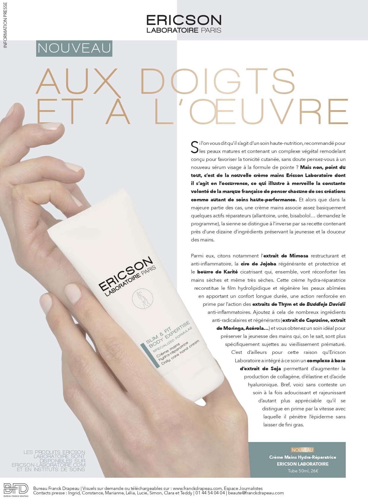 Crème Hydratante Visage Ericson Laboratoire Vitamin Energy - Lot Avec Soin Régénérant Anti-rides