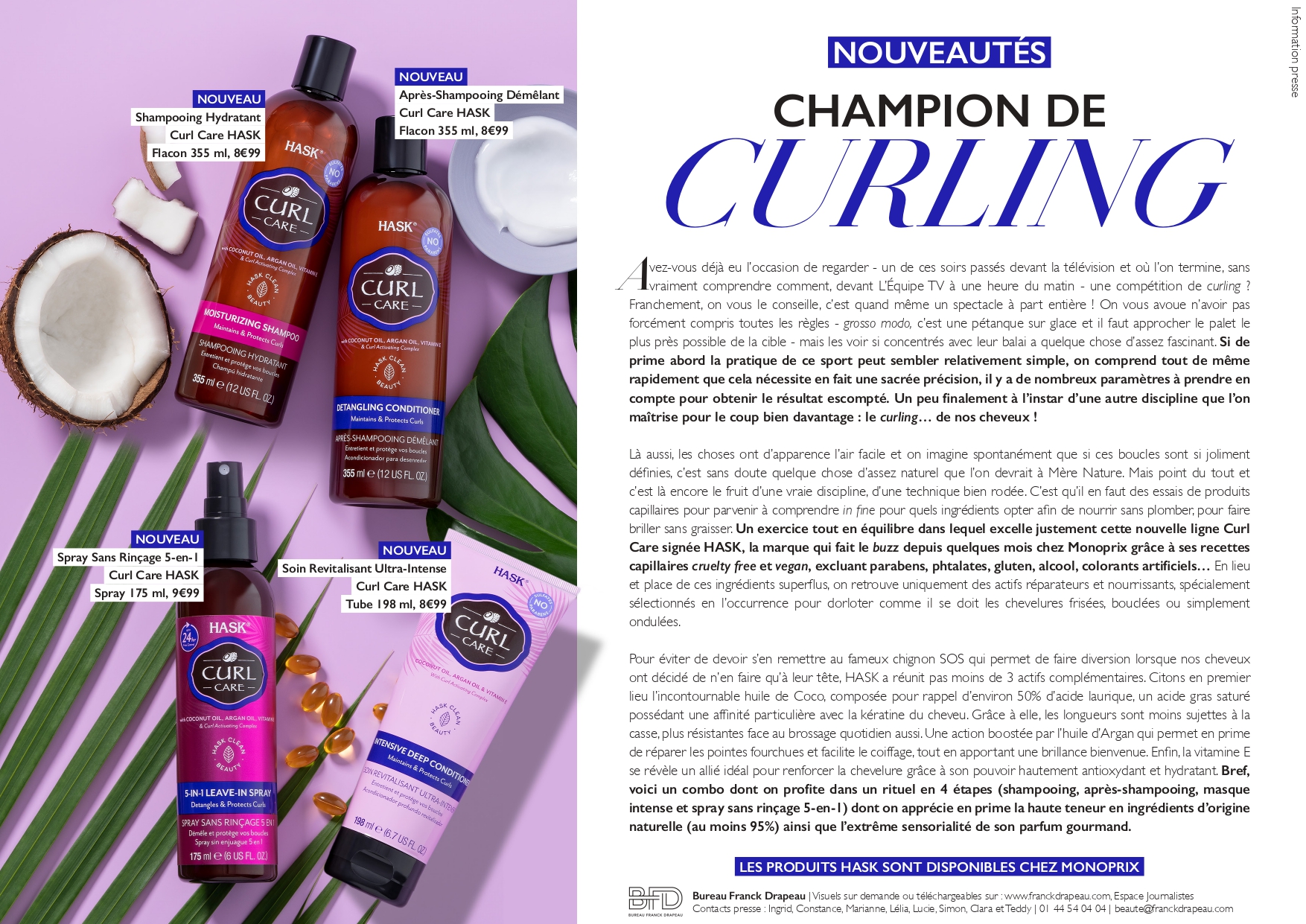 Hask | Gamme Curl Care