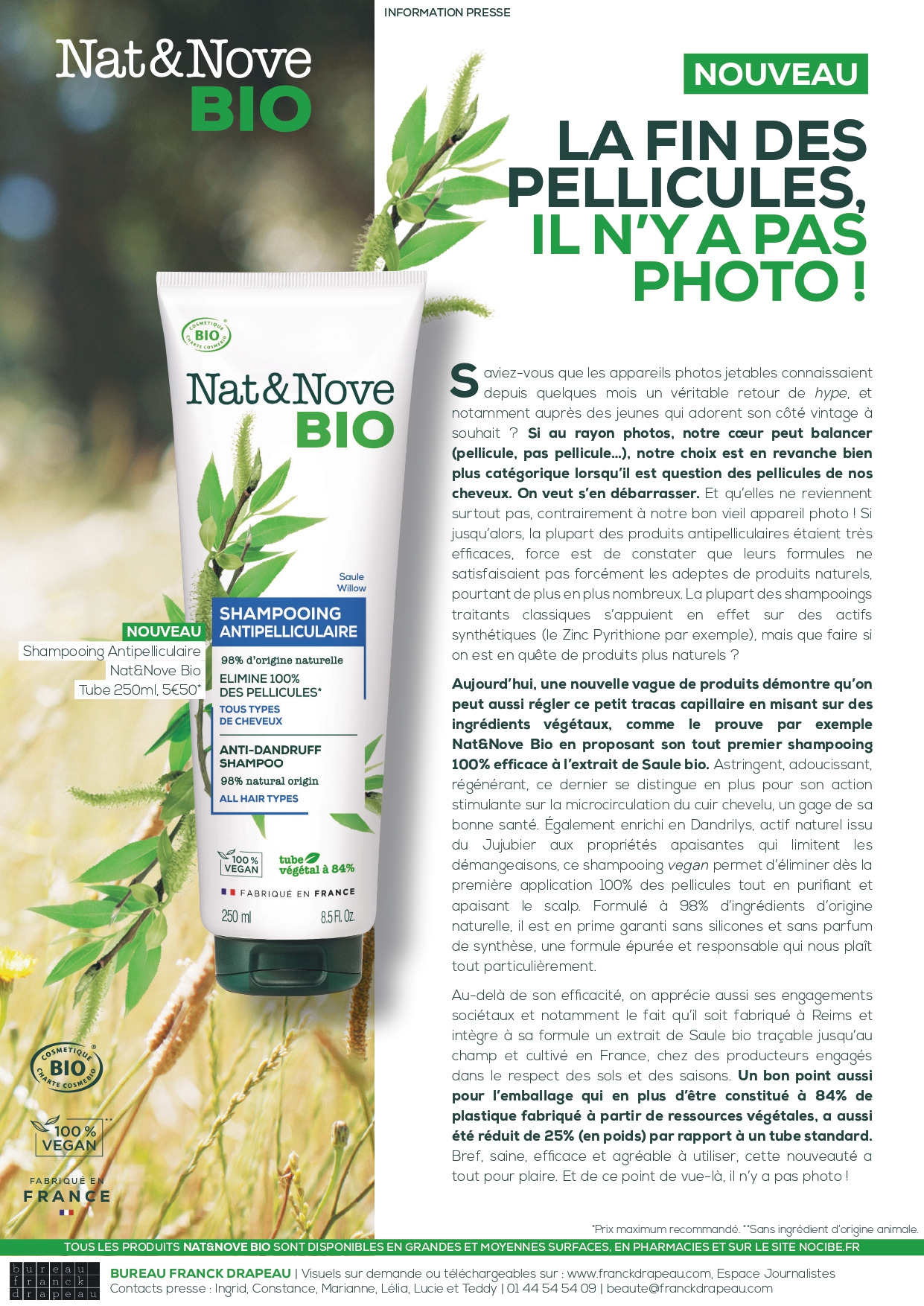 Nat & Nove Bio | Shampooing Antipelliculaire