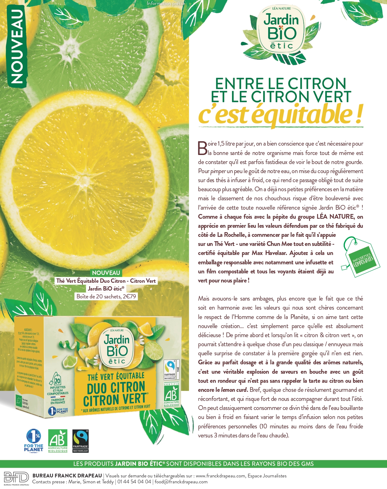 Jardin BiO étic | Duo Citron – Citron Vert