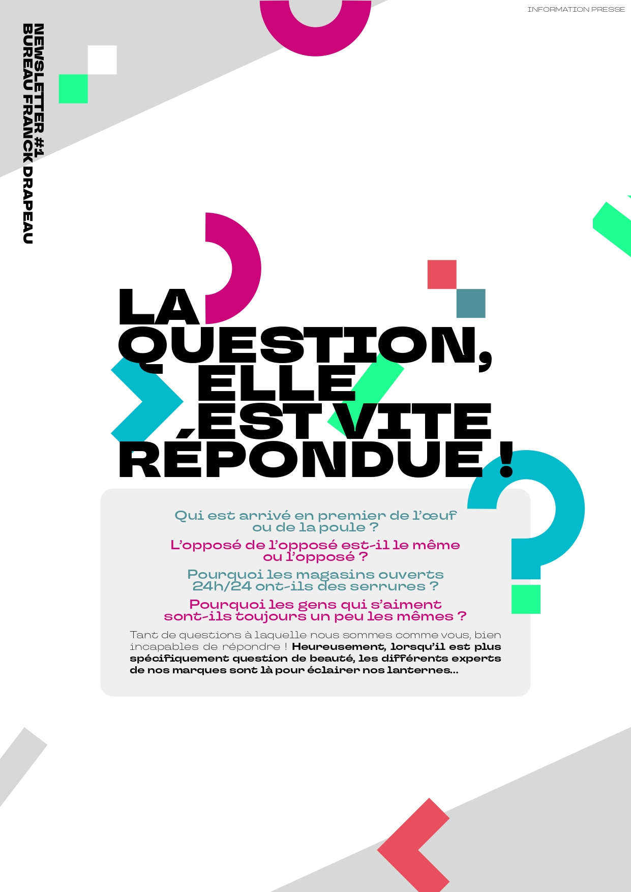Newsletter | La Question Est Vite Répondue
