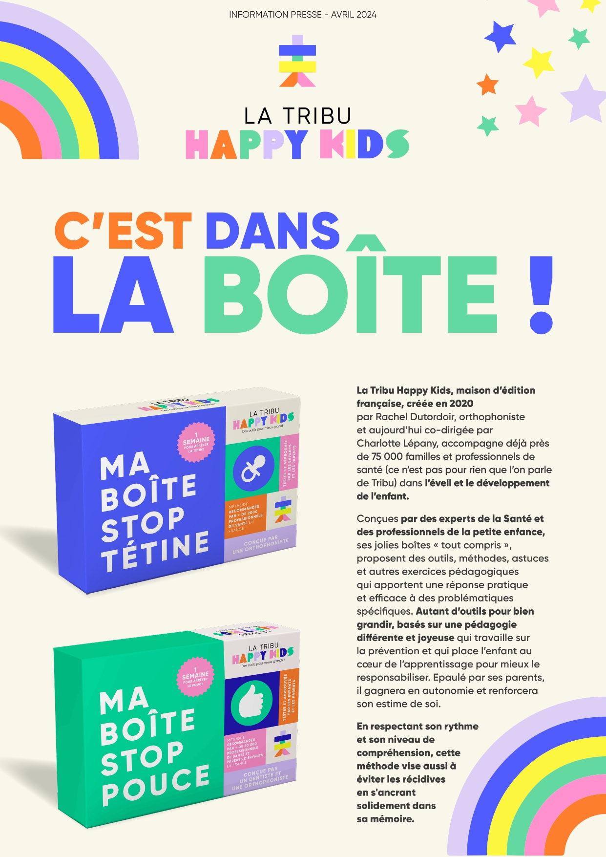 LA TRIBU HAPPY KIDS | Boîte Stop Tétine et Boîte Stop Pouce