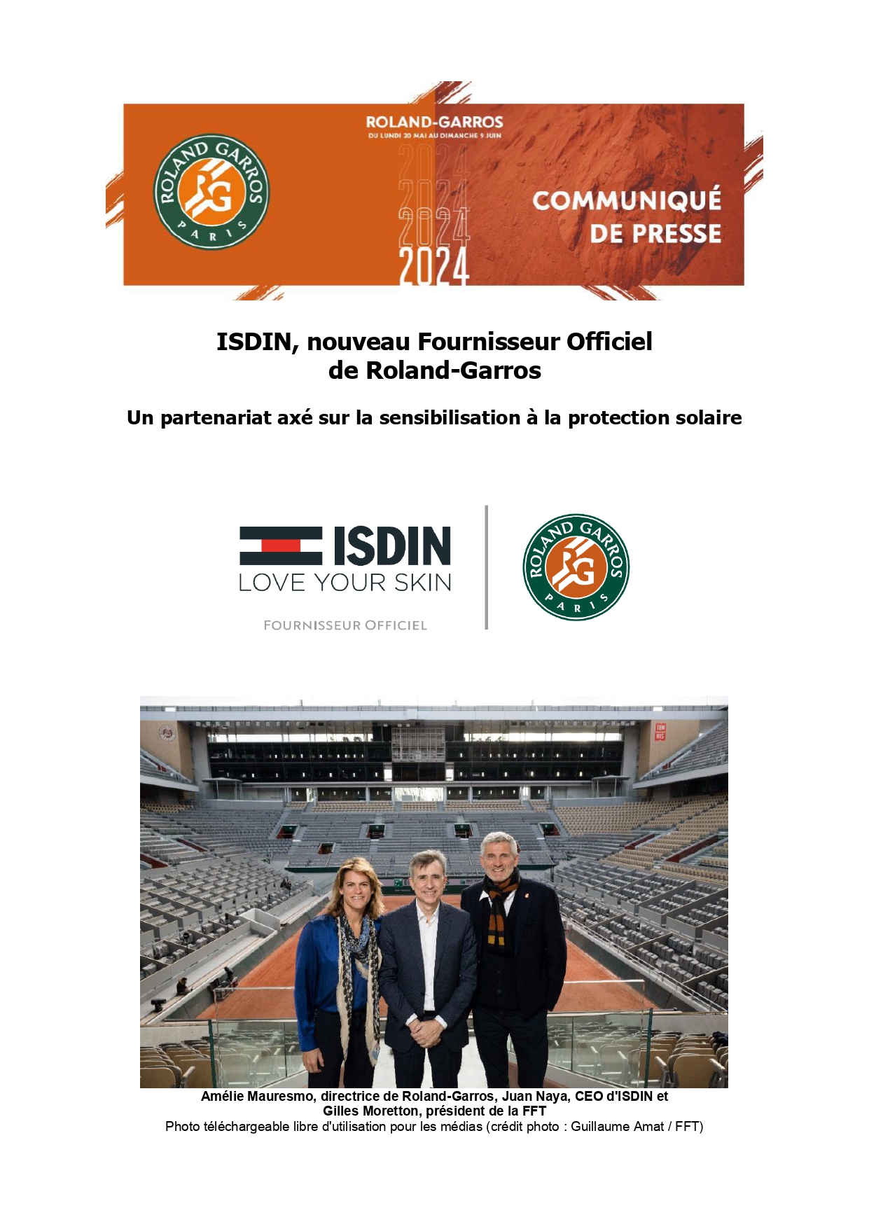Isdin | Nouveau Sponsor Roland-Garros