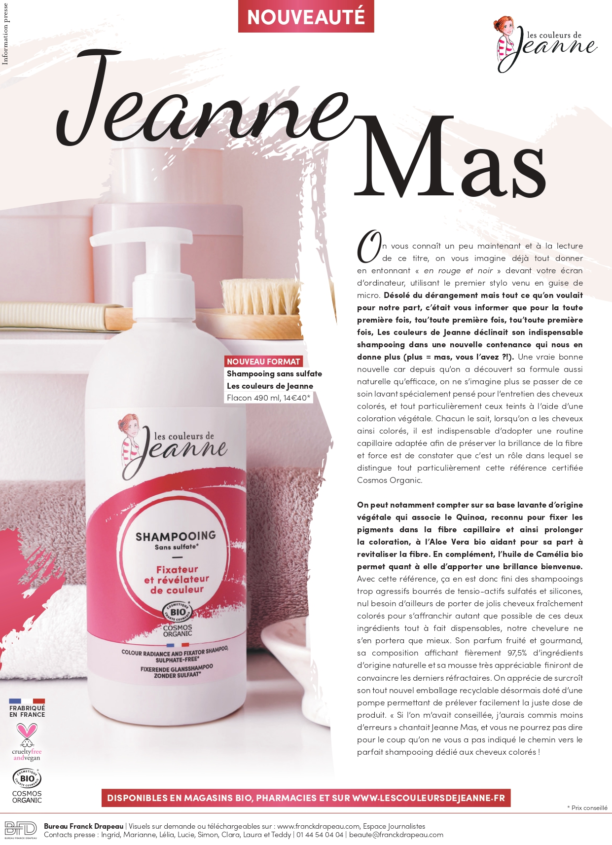 Les Couleurs De Jeanne | Shampooing Grand Format