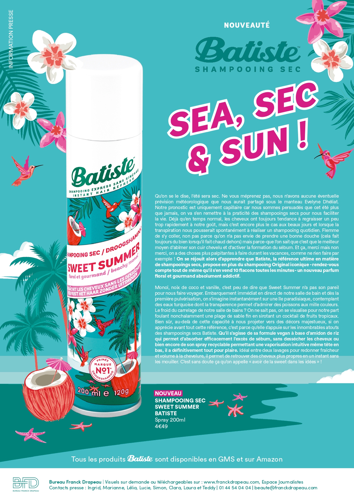 Batiste | Shampooing Sec Sweet Summer