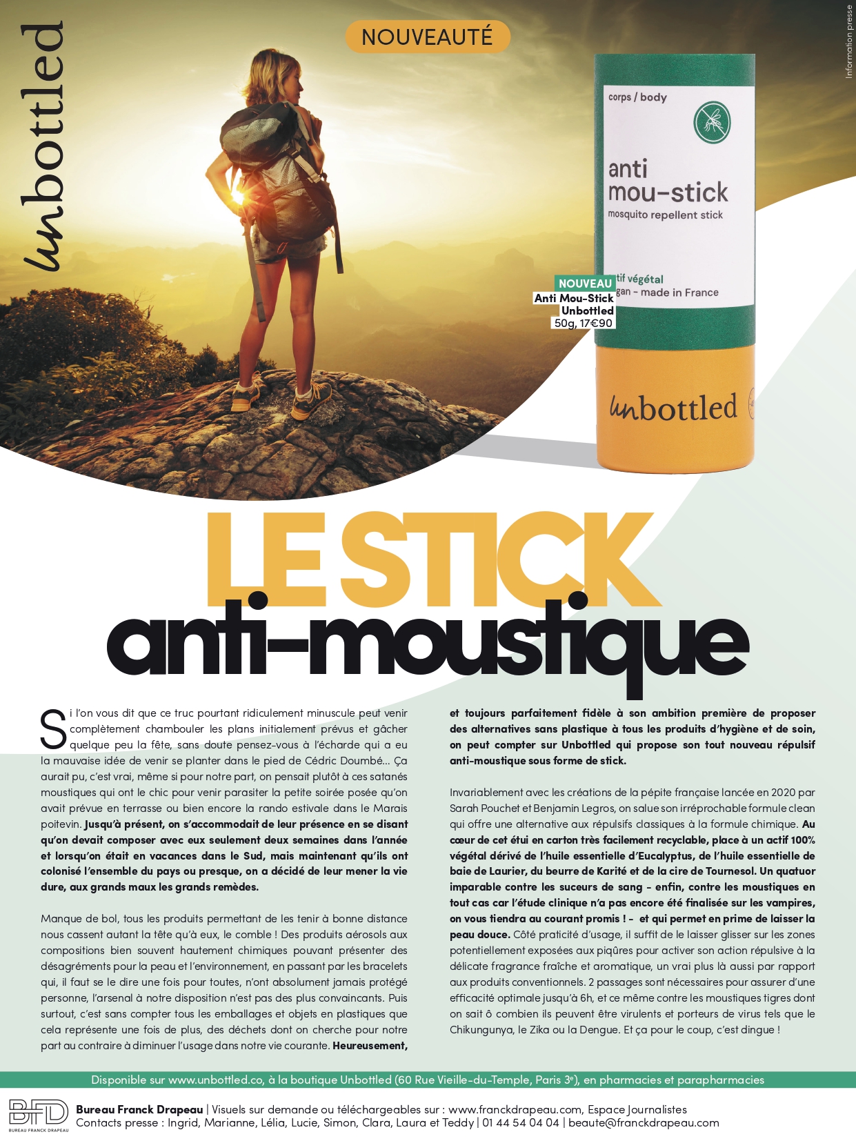 Unbottled | Stick Anti Moustique