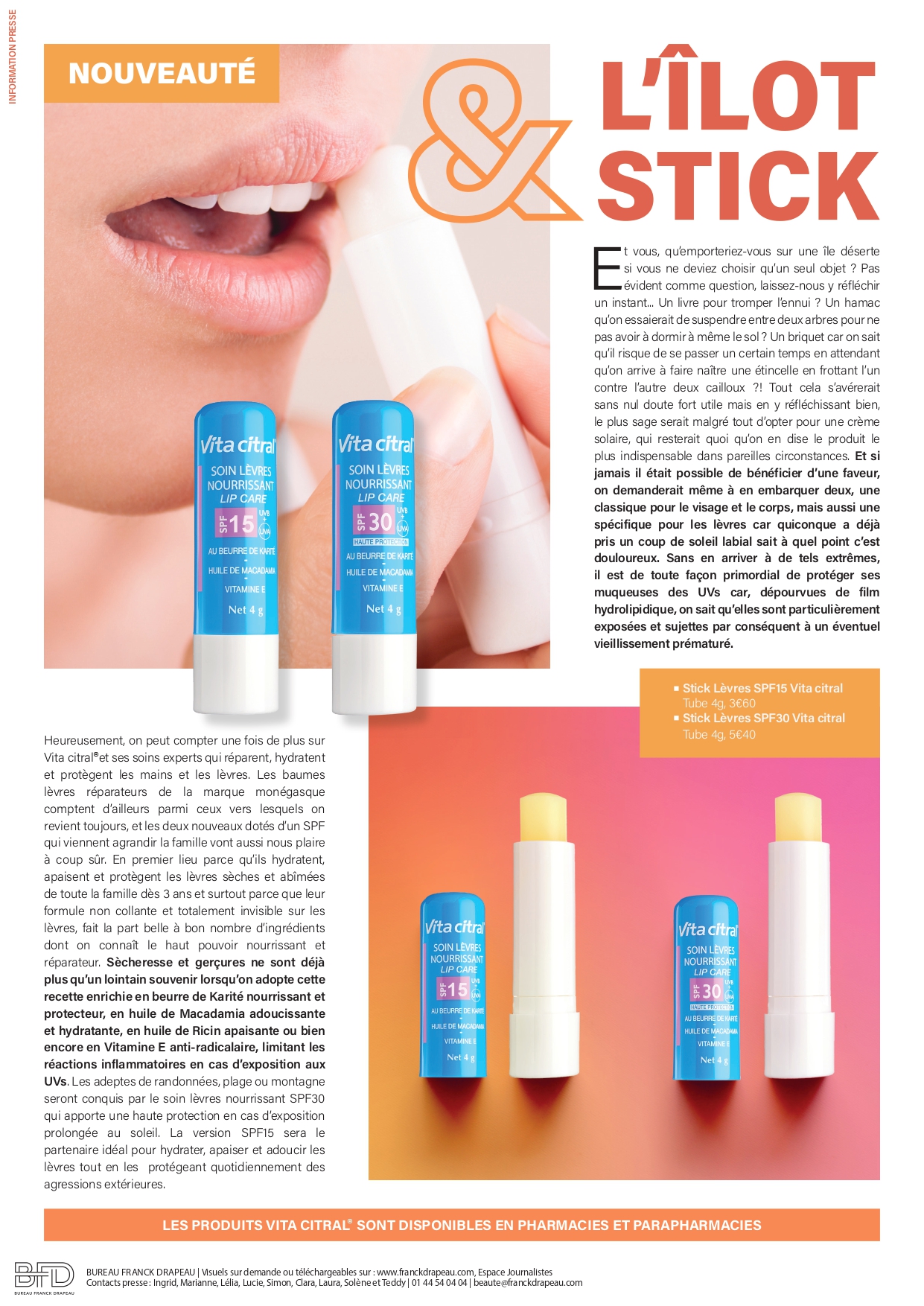 Vita Citral | Stick Lèvres SPF