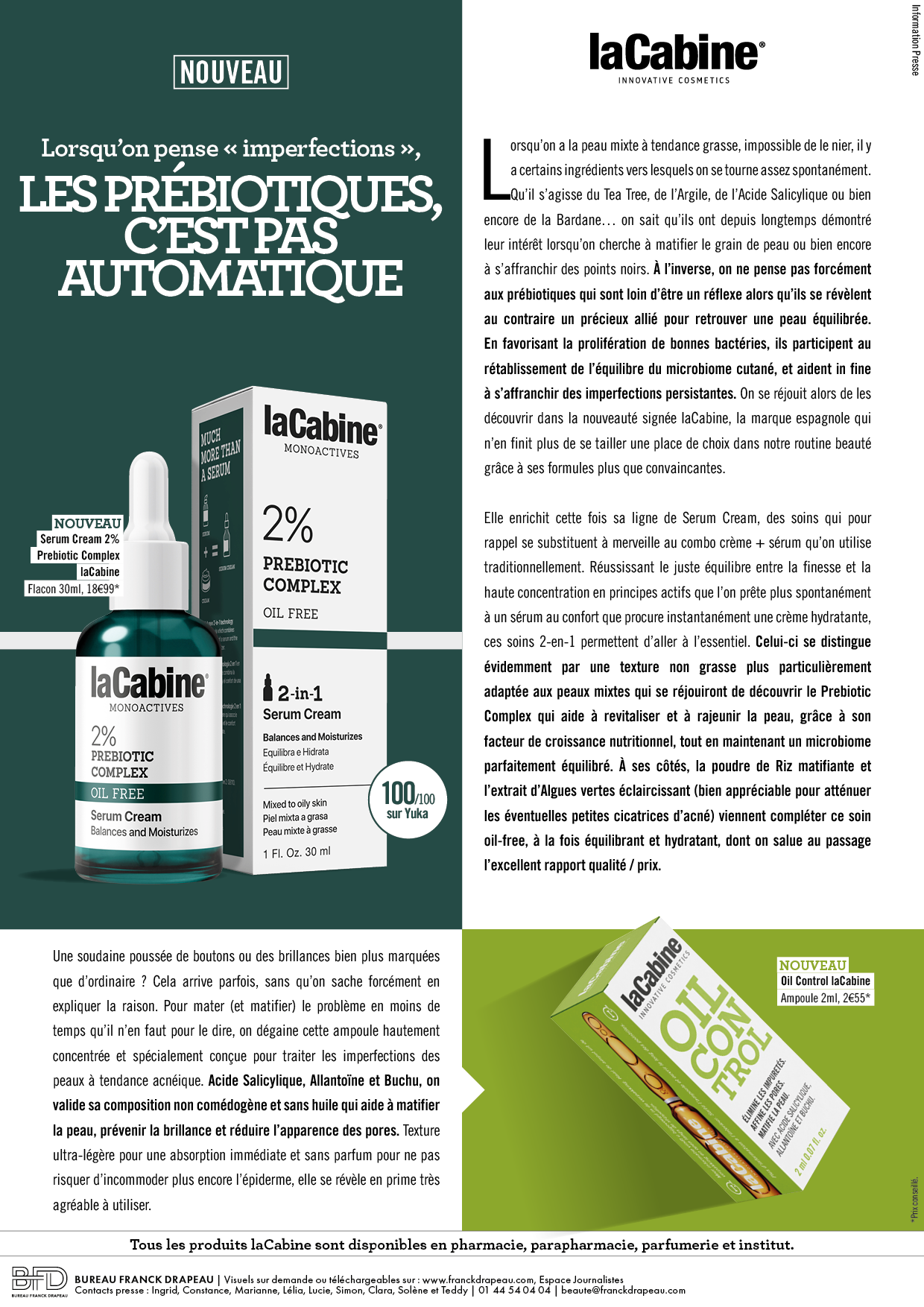 La Cabine | Serum Cream 2% Prebiotic Complex