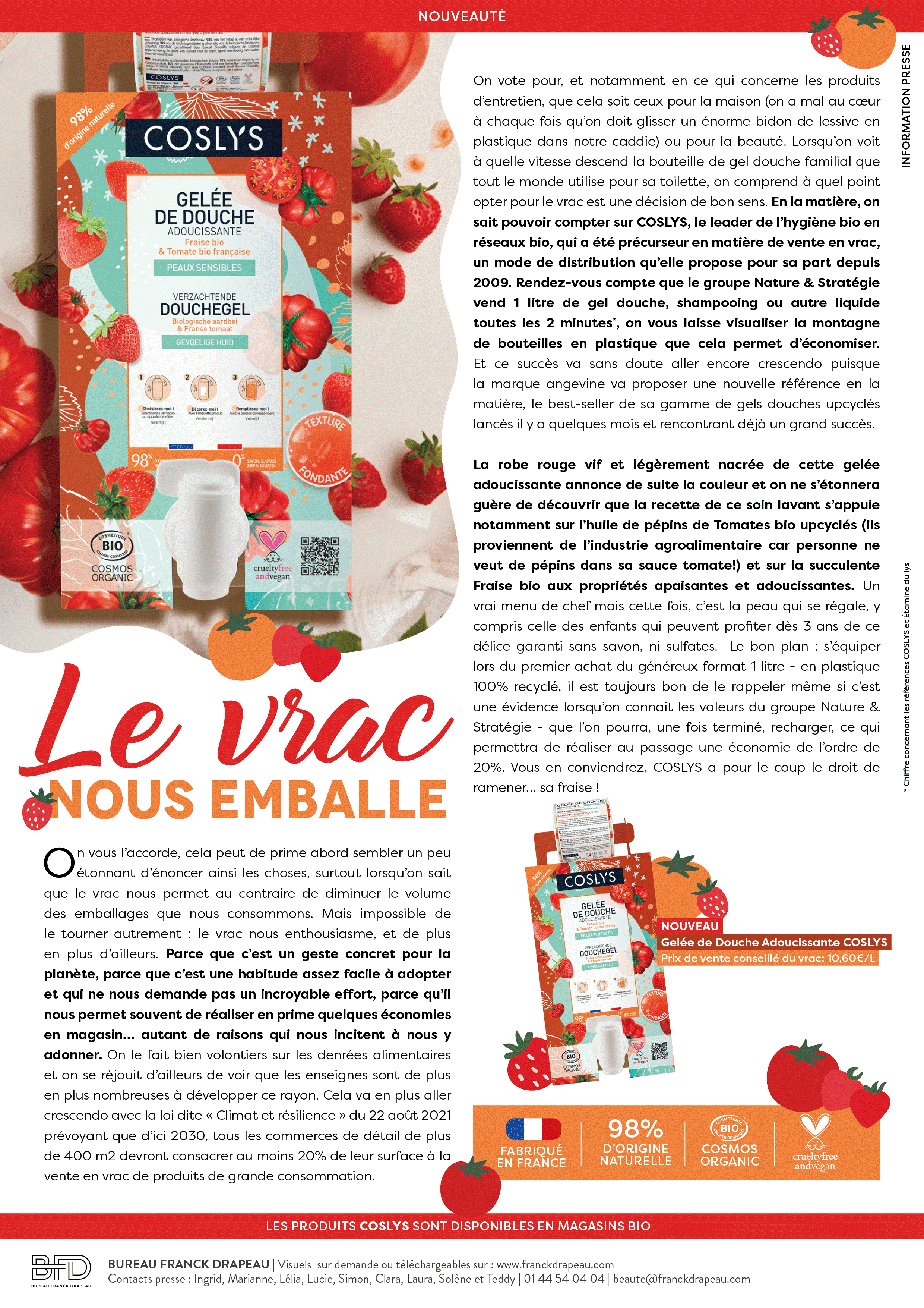 Coslys | Vrac Gelée Fraise & Tomate bio