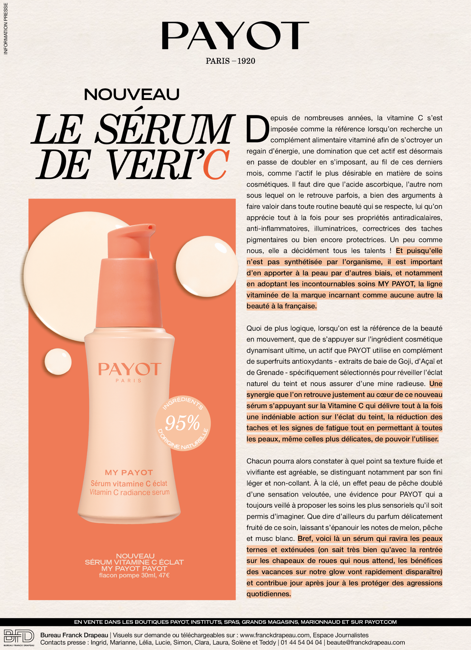 PAYOT | Sérum Vitamine C