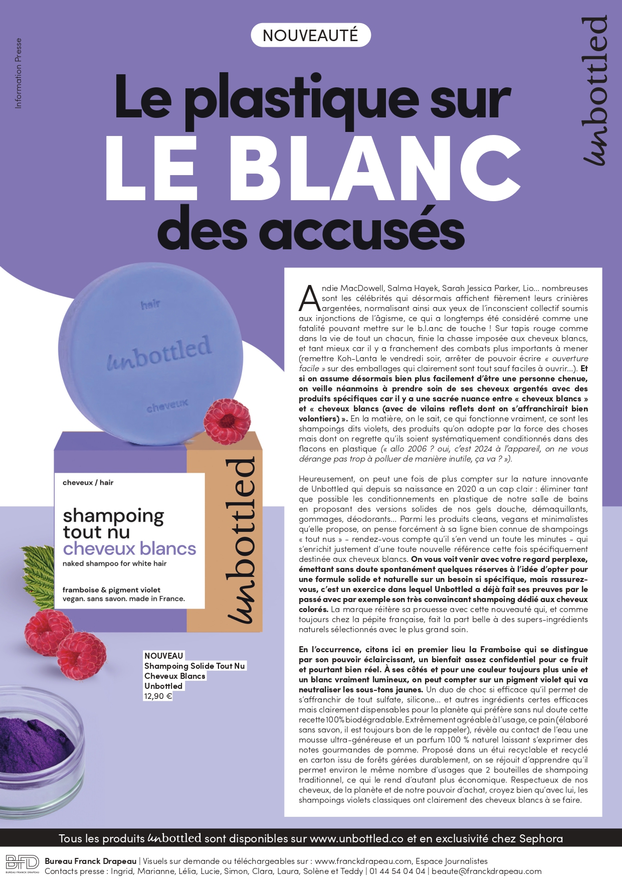 Unbottled | Shampoing Solide Tout Nu Cheveux Blancs