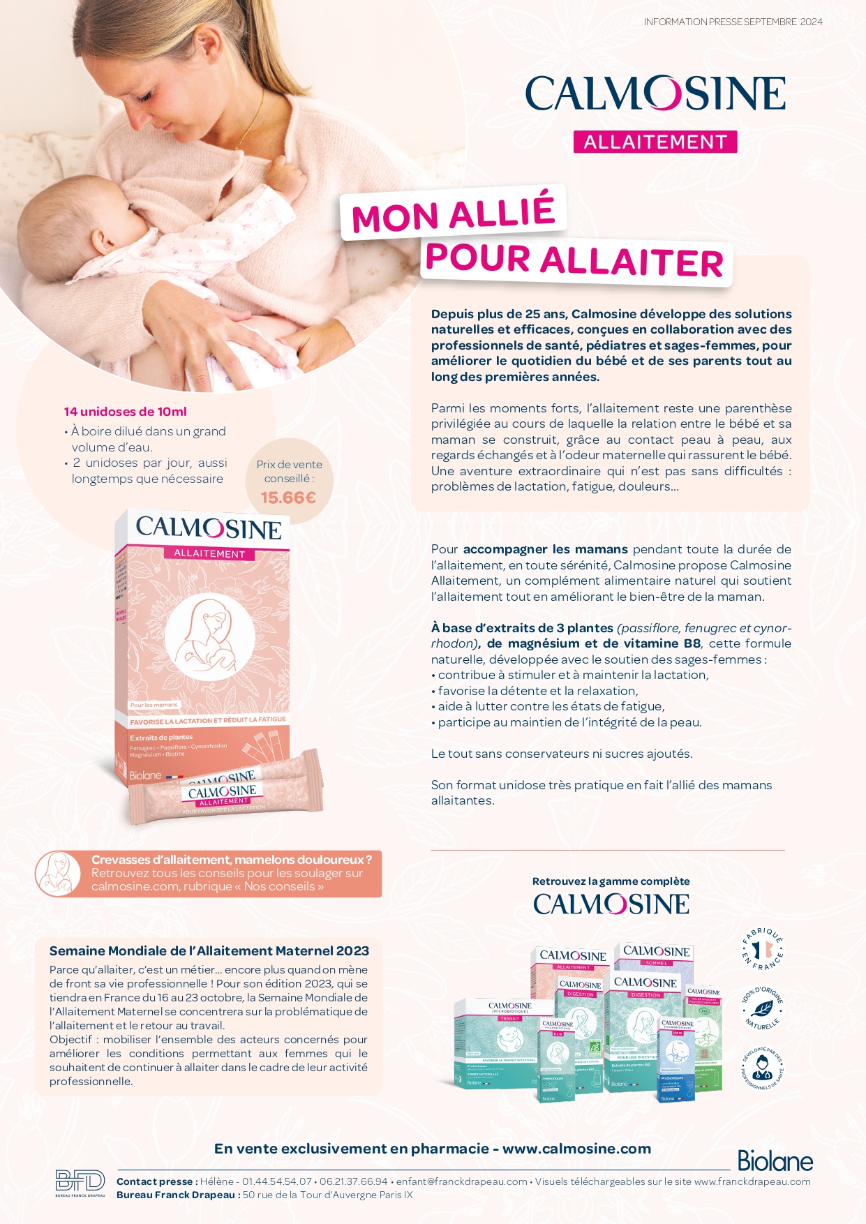 CALMOSINE | Allaitement