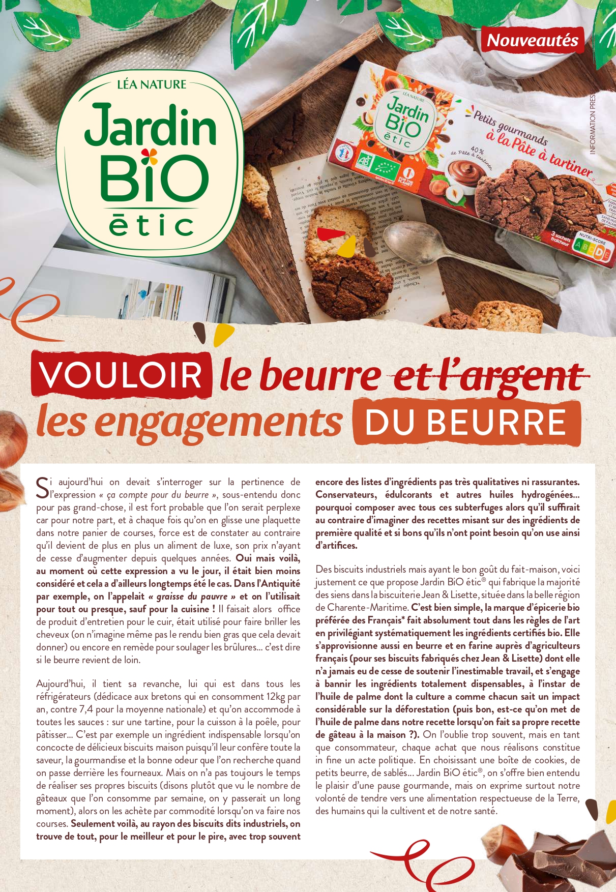 Jardin BiO étic | Biscuits