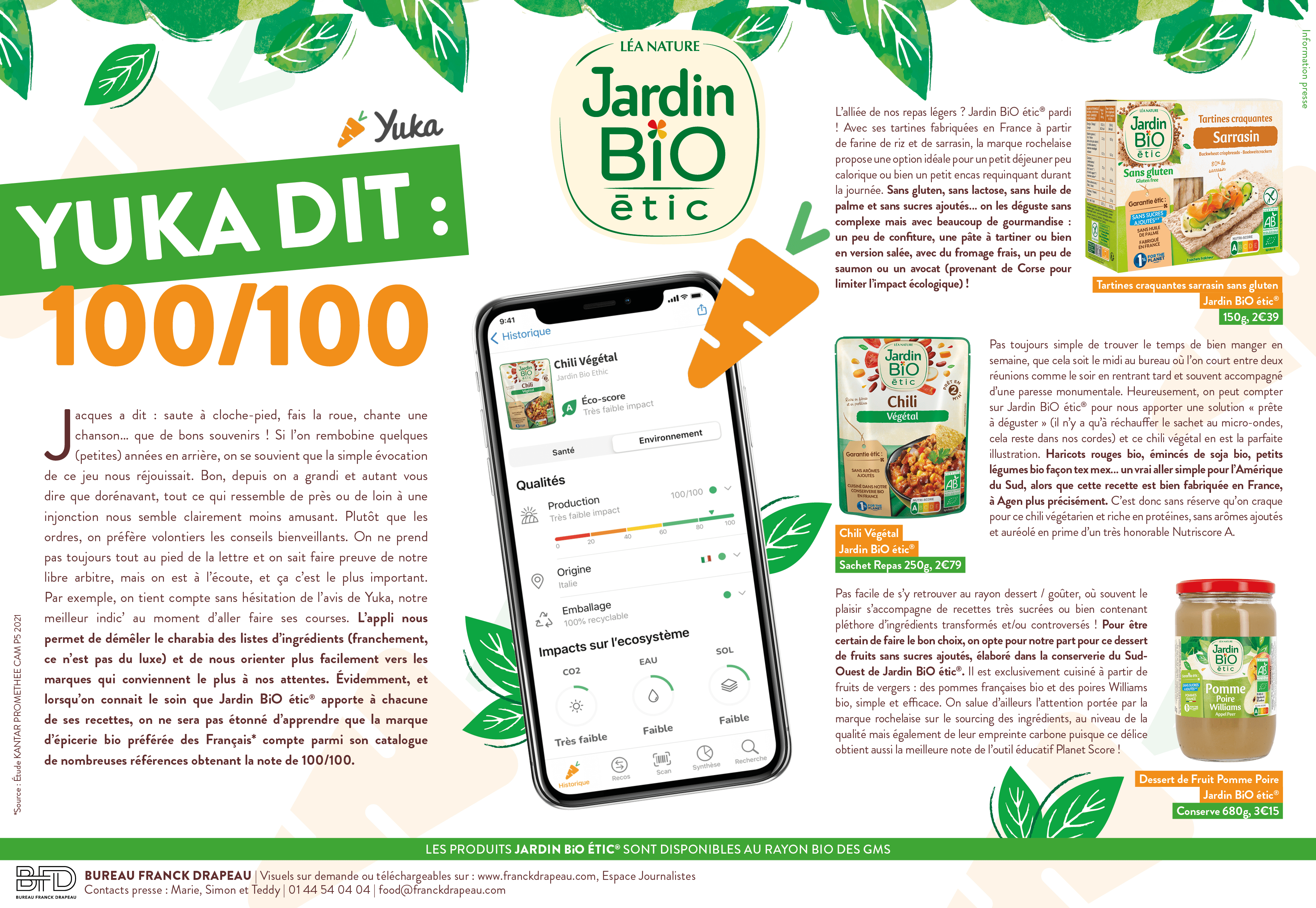 Jardin BiO étic | 100/100 sur Yuka