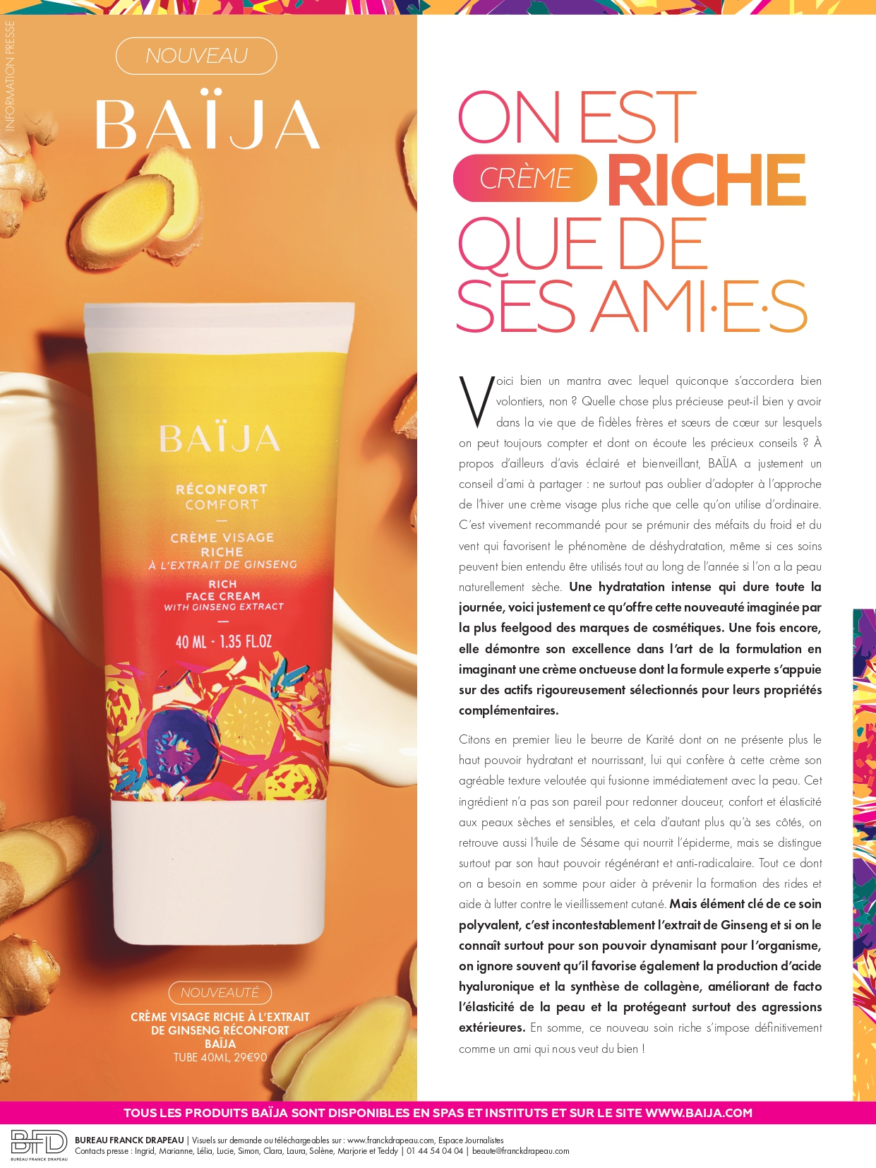 Baija | Crème Visage Réconfort Ginseng