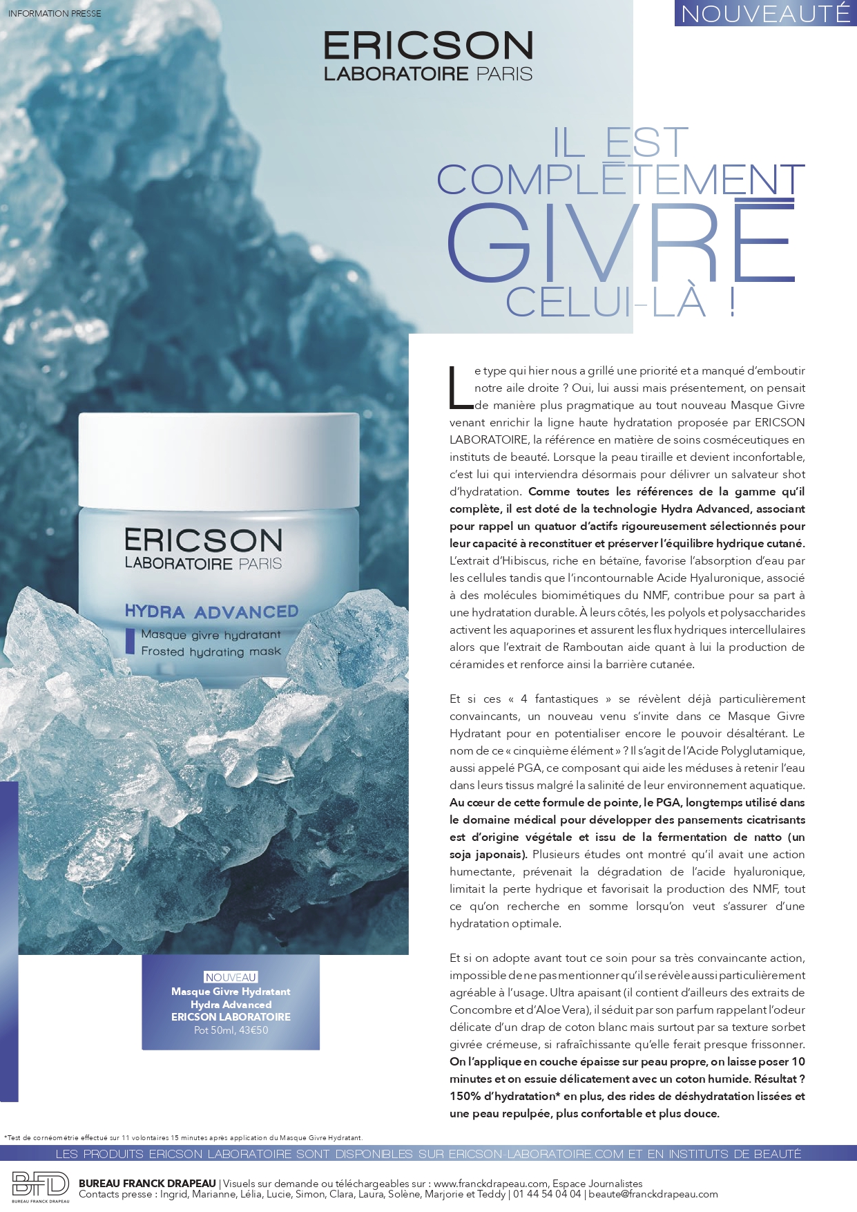 Ericson Laboratoire | Masque Givre Hydra Advanced