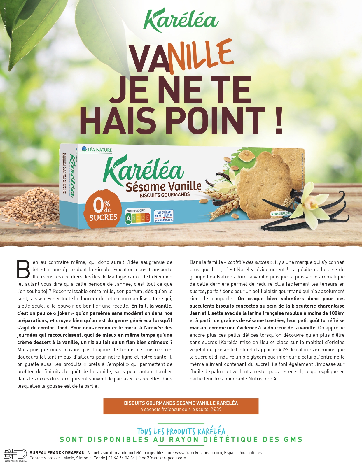 Karéléa | Biscuits Sésame Vanille