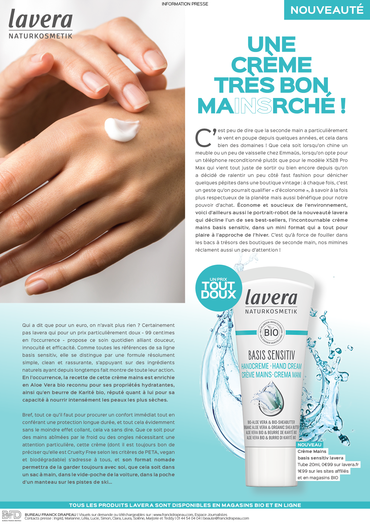 Lavera l Crème Mains Basis Sensitiv