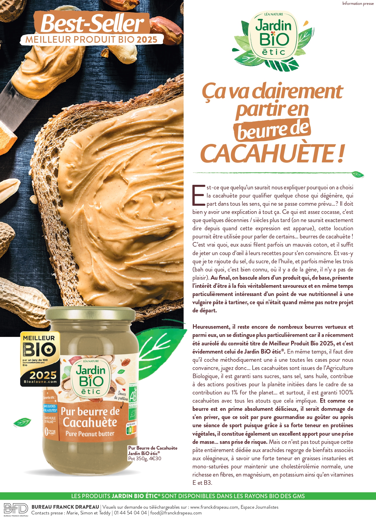 Jardin BiO étic | Beurre de Cacahuète