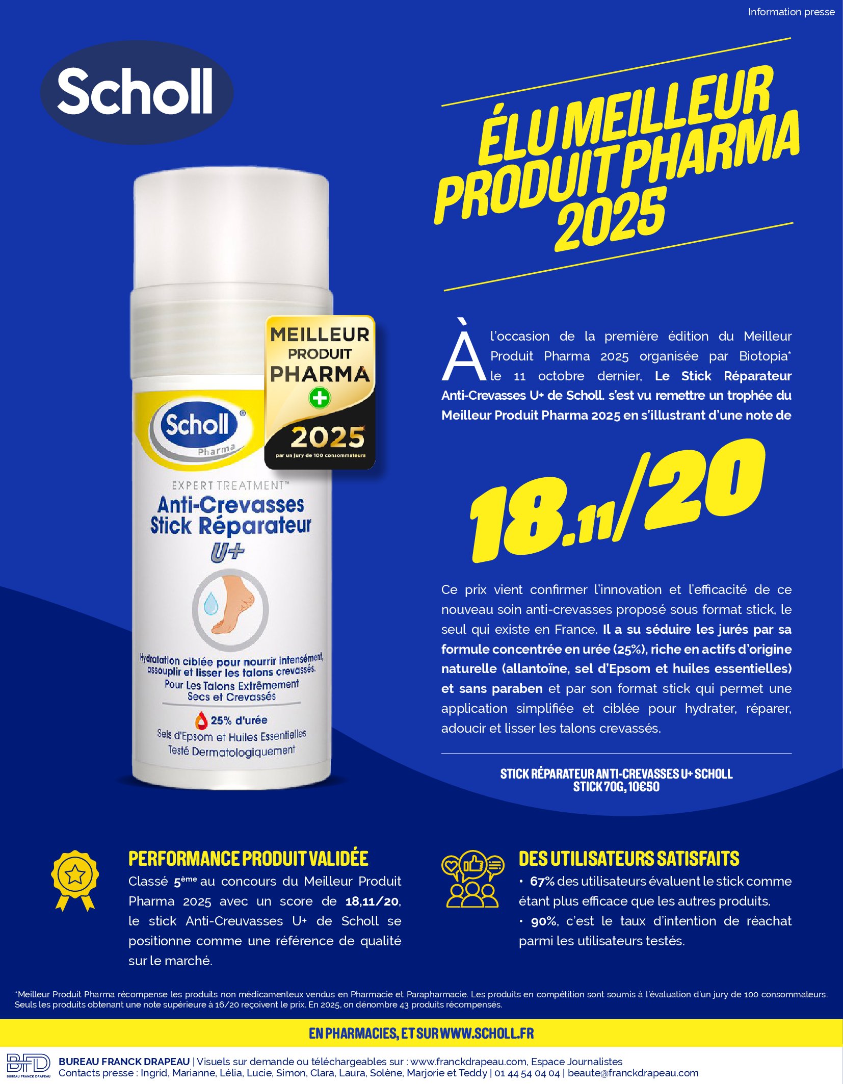 Scholl I Stick meilleur produit pharma de l’année