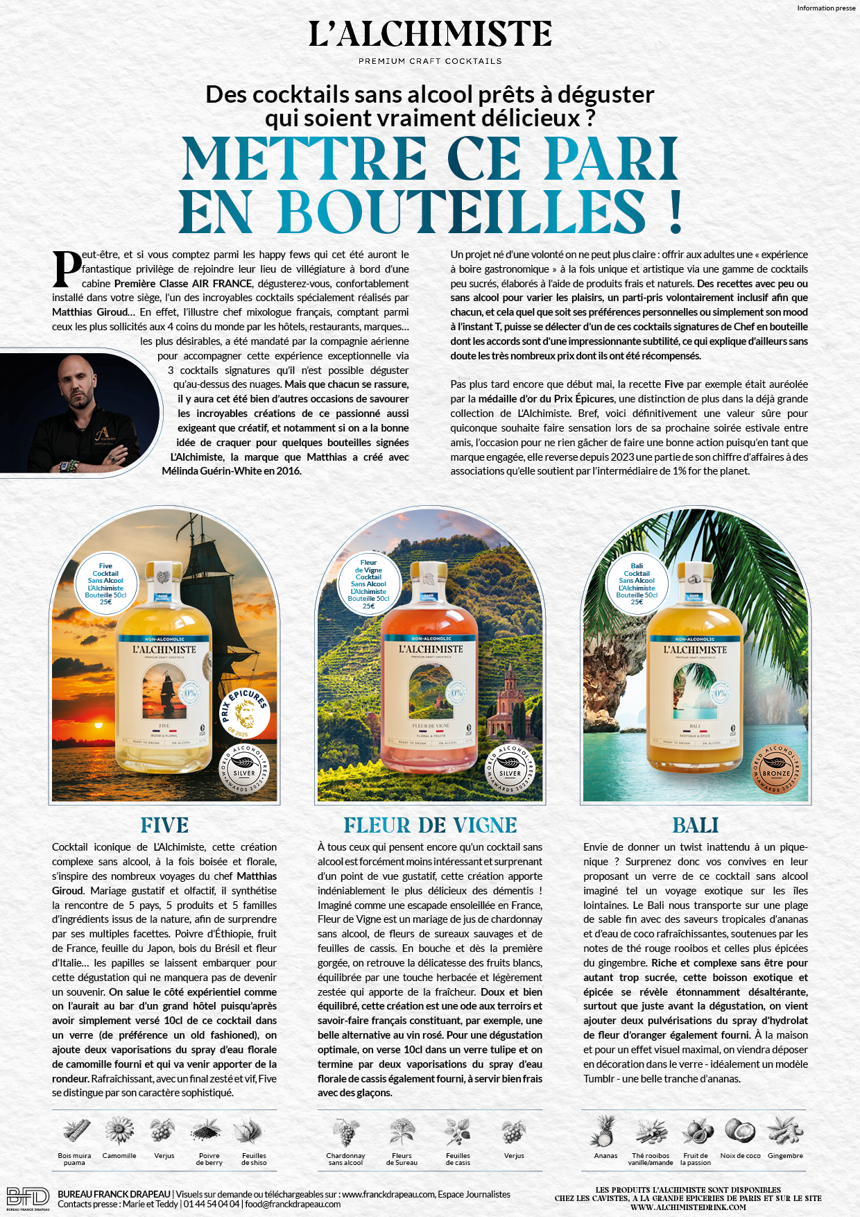 L’Alchimiste l Cocktails Sans Alcool