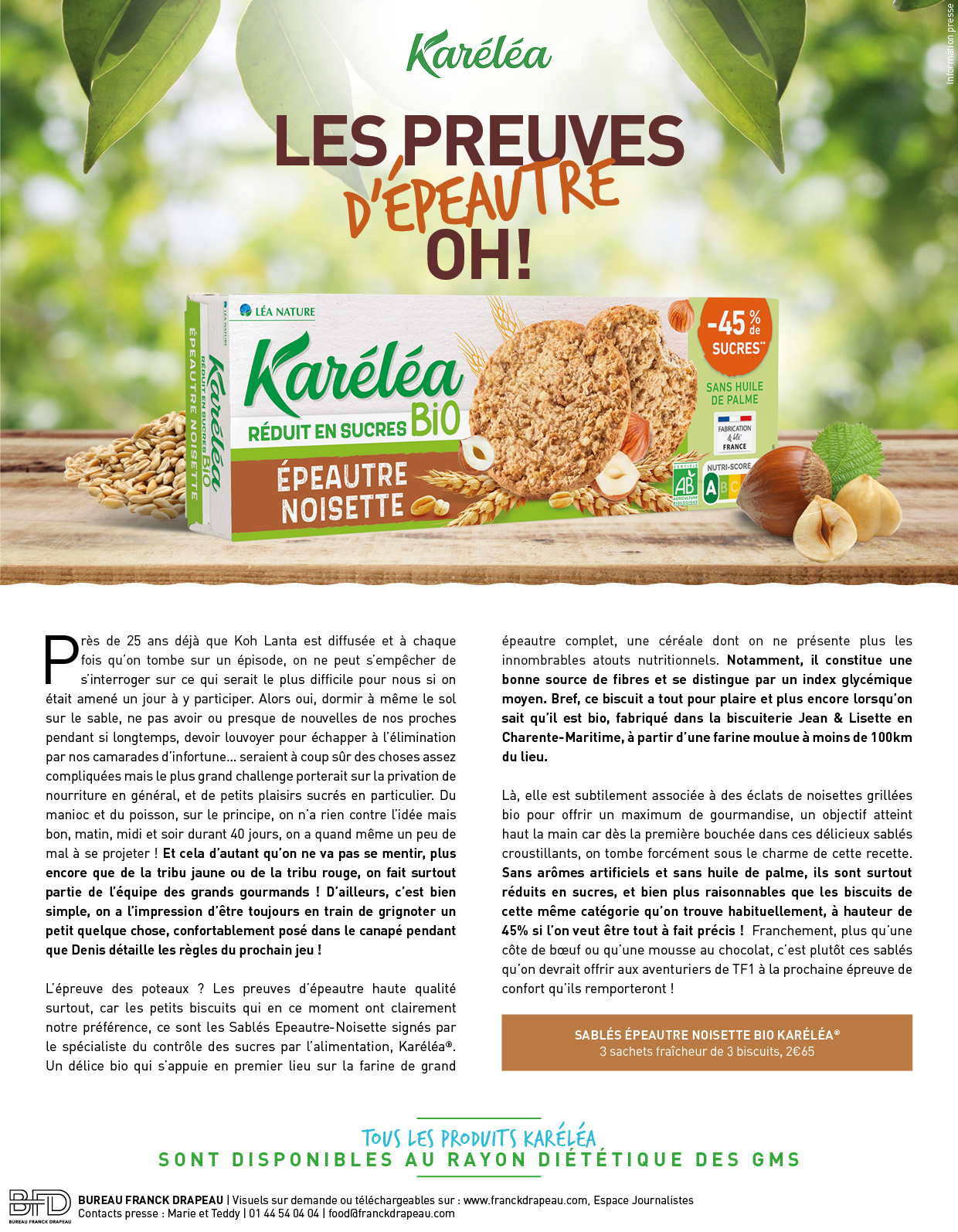 Karéléa | Biscuits Epeautre Noisette