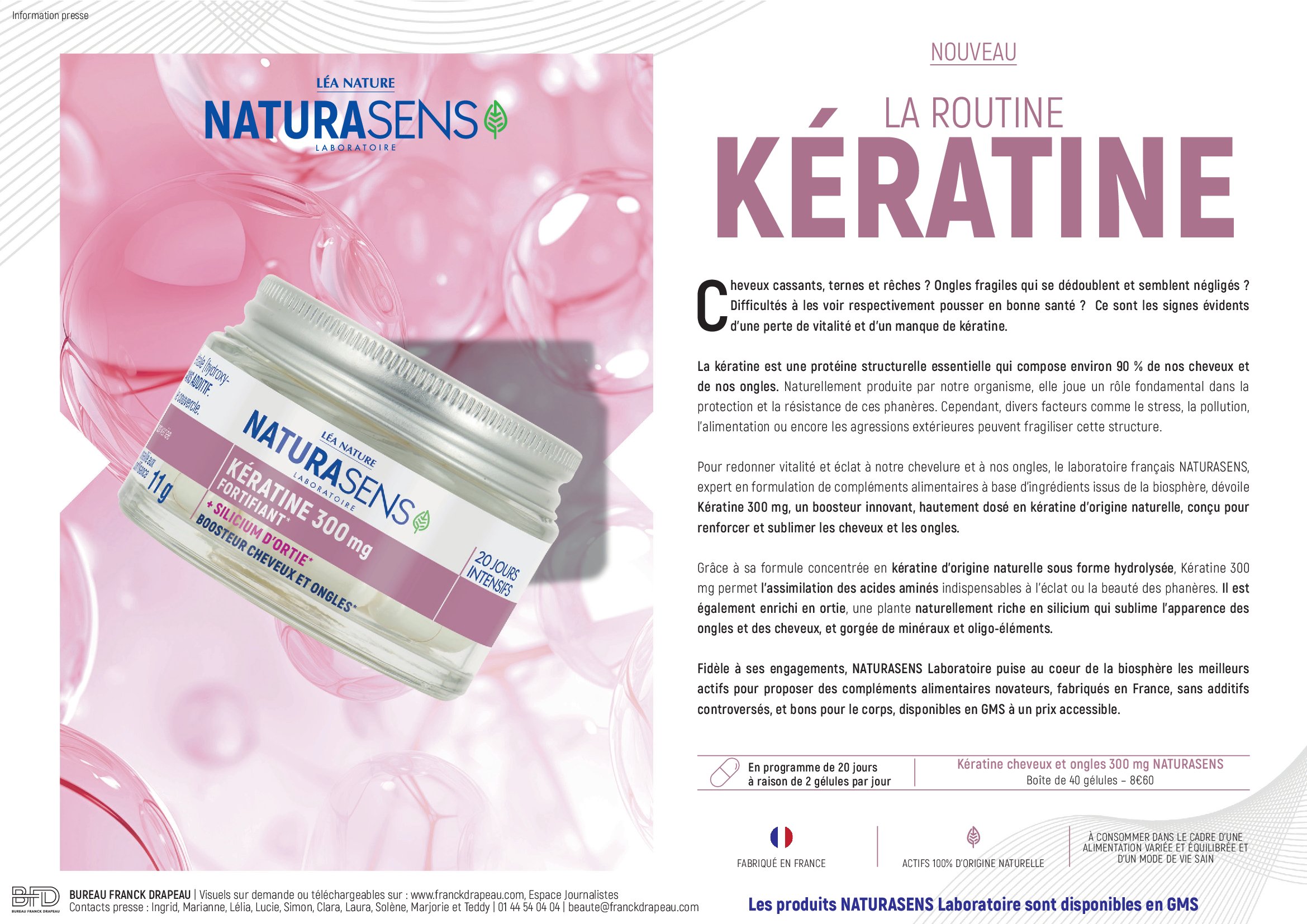 NATURASENS I KÉRATINE 300 mg