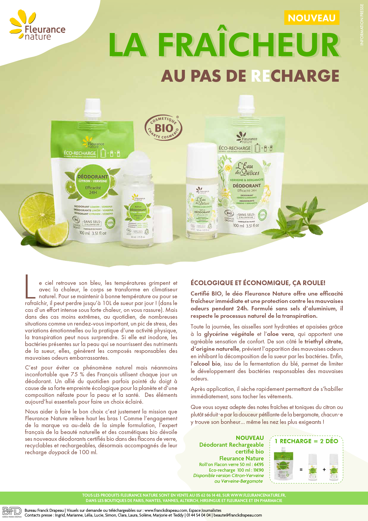 Fleurance Nature | Déodorants Rechargeables