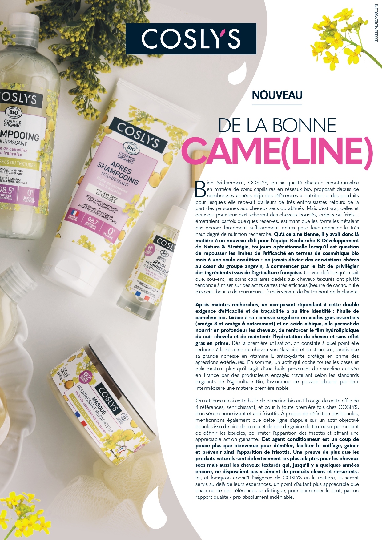 Coslys | Gamme Nourrissante Cameline