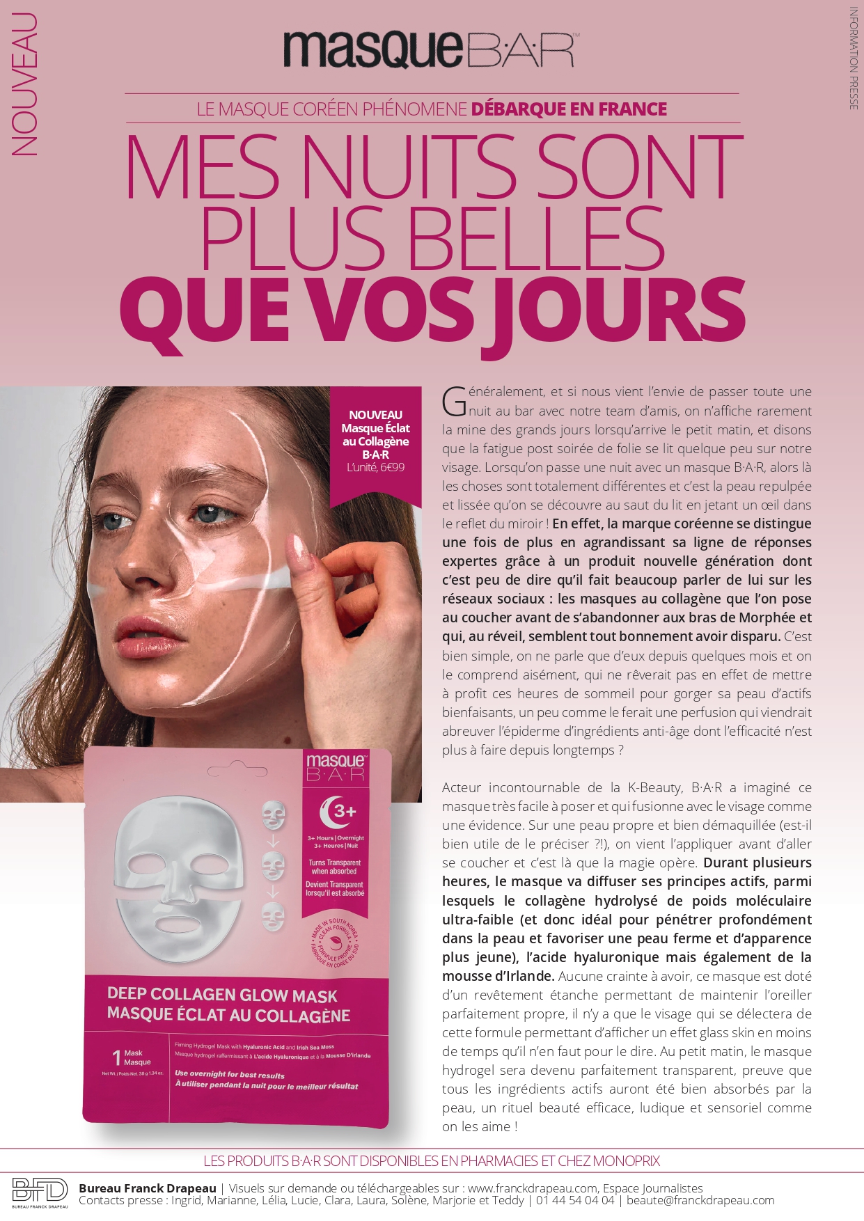 Bar | Masque Eclat au Collagène