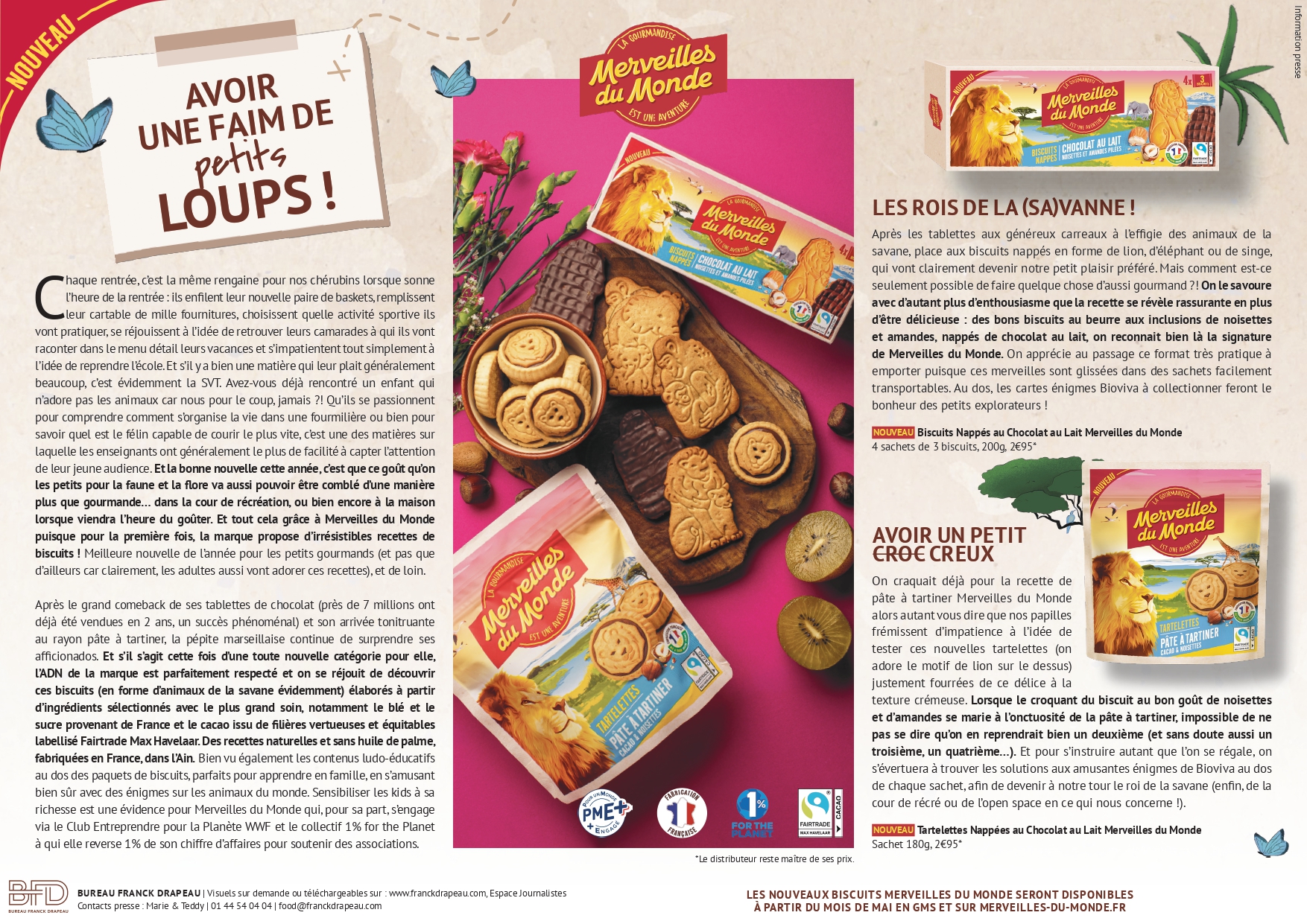 Merveilles du Monde | Nouveaux biscuits