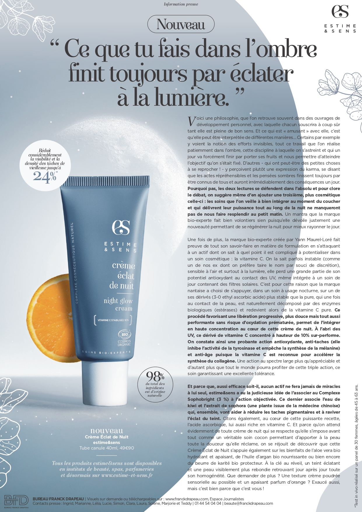 Estime & Sens | Crème de Nuit Vitamine C