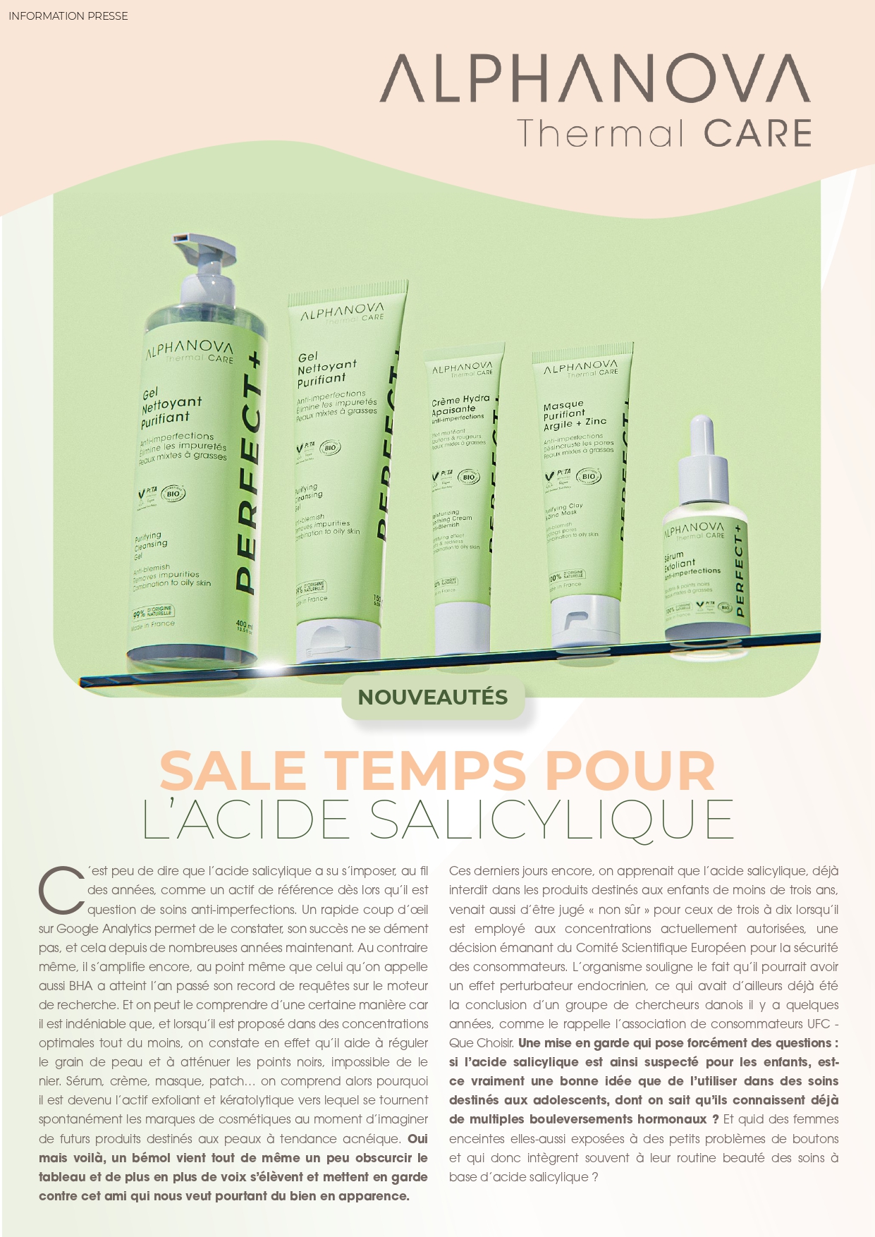 Alphanova | Nouvelle Gamme Thermal Care PERFECT+