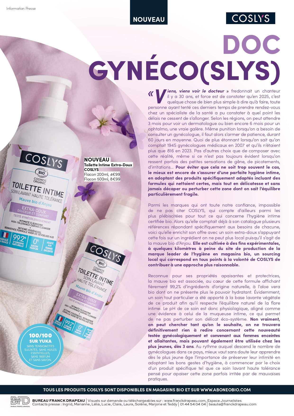 Coslys | Toilette Intime Extra-Doux