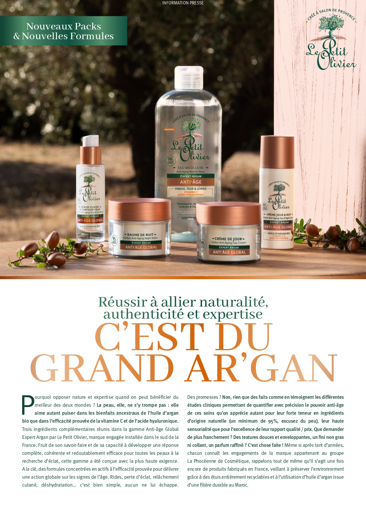 Le Petit Olivier | Gamme Expert Argan