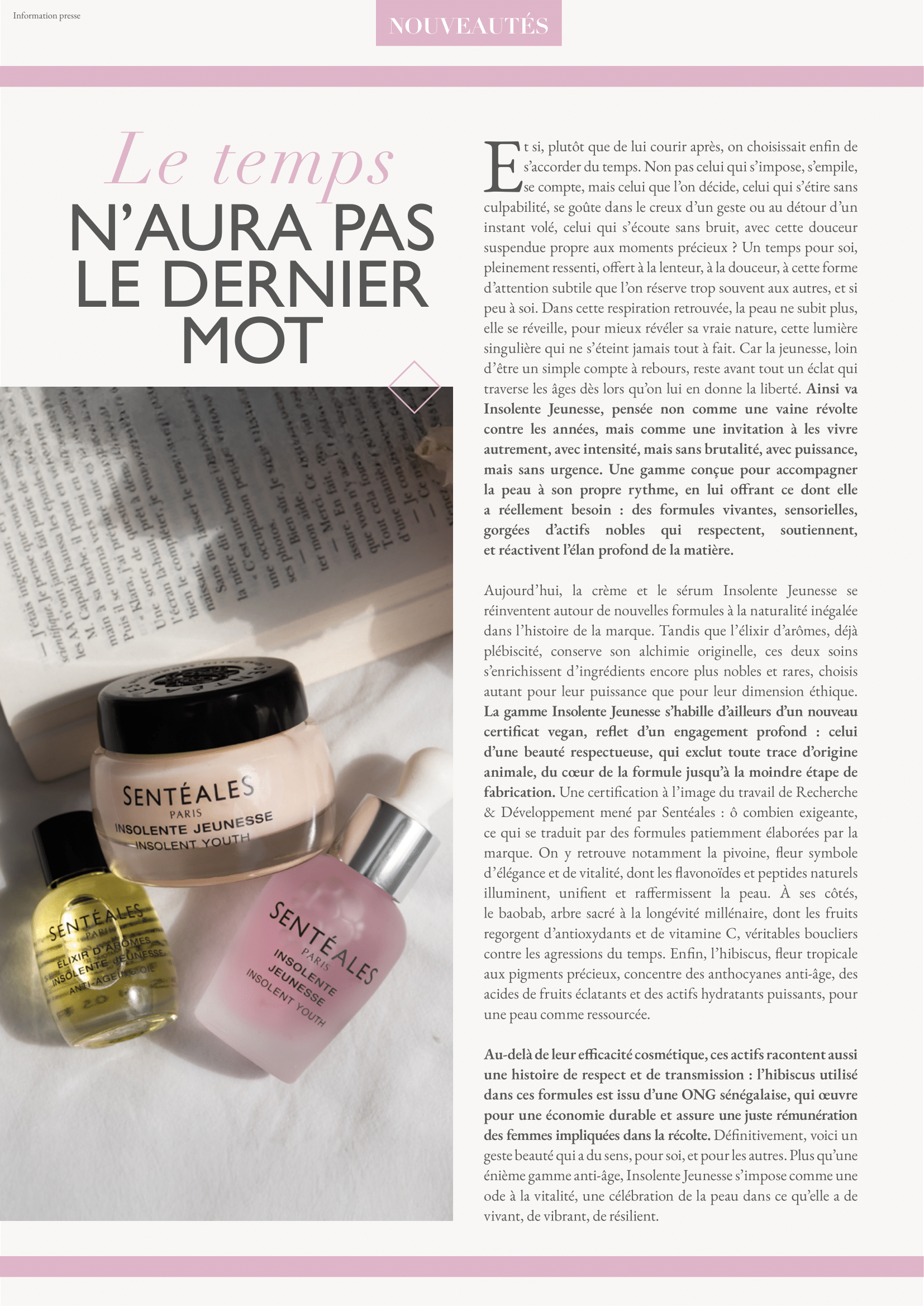Sentéales | Gamme Insolente Jeunesse