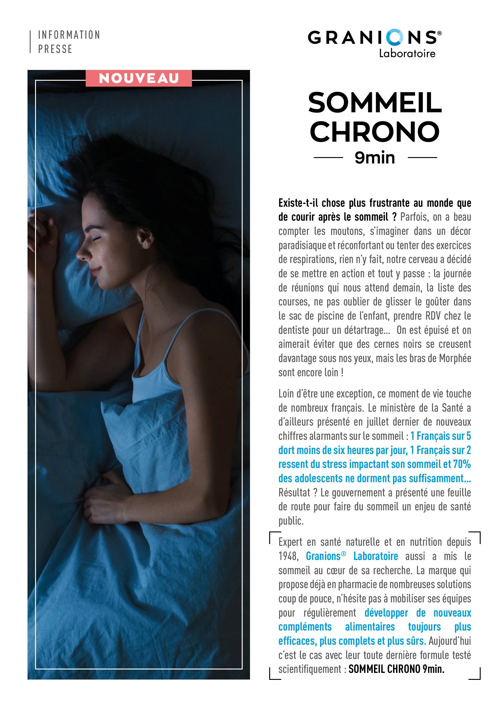 Granions Laboratoire I Sommeil Chrono