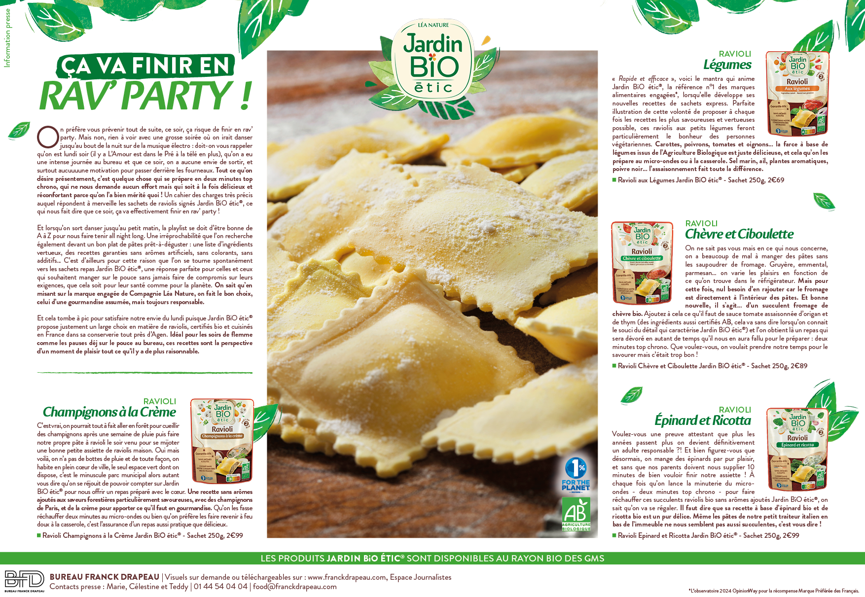 Jardin BiO étic | Raviolis
