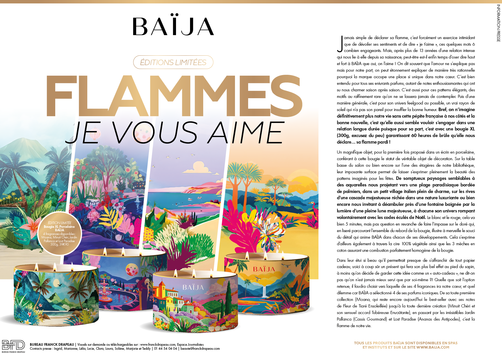 Baija | Bougies Porcelaine XL