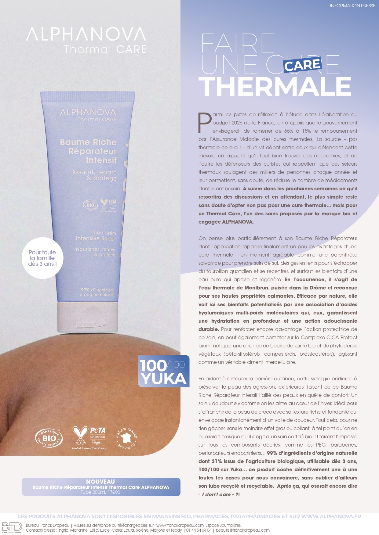Alphanova | Baume Riche Réparateur Intensif Thermal Care