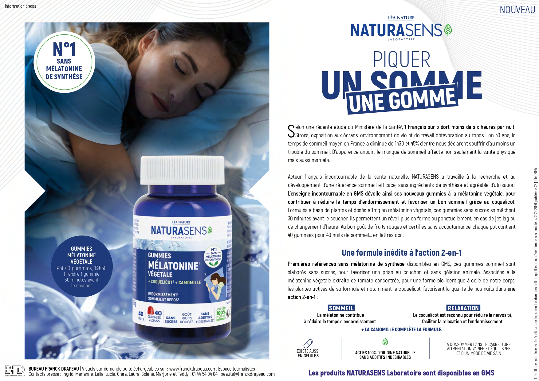 NATURASENS I Gummies Sommeil Mélatonine