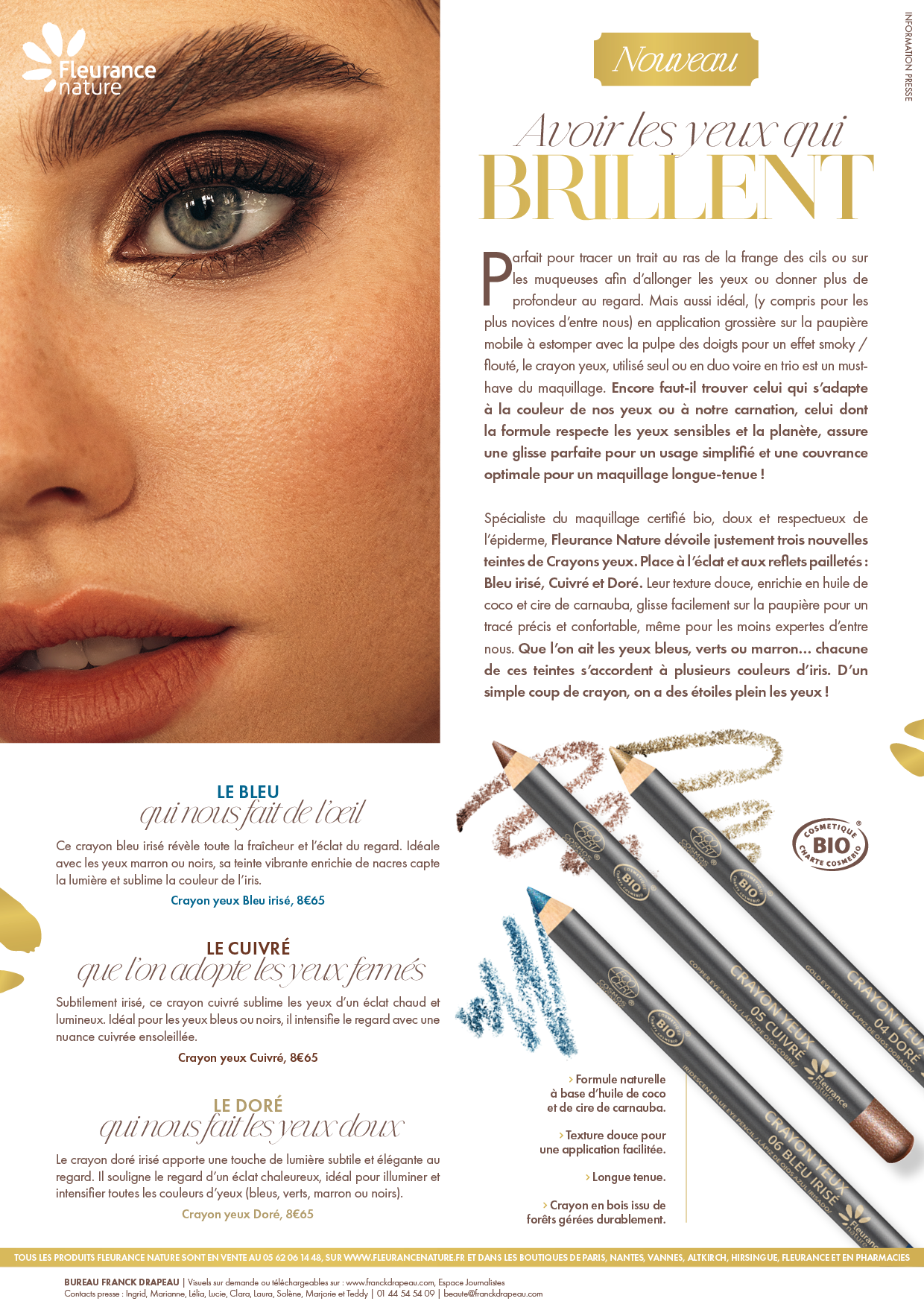 Fleurance Nature | Crayons yeux irisés