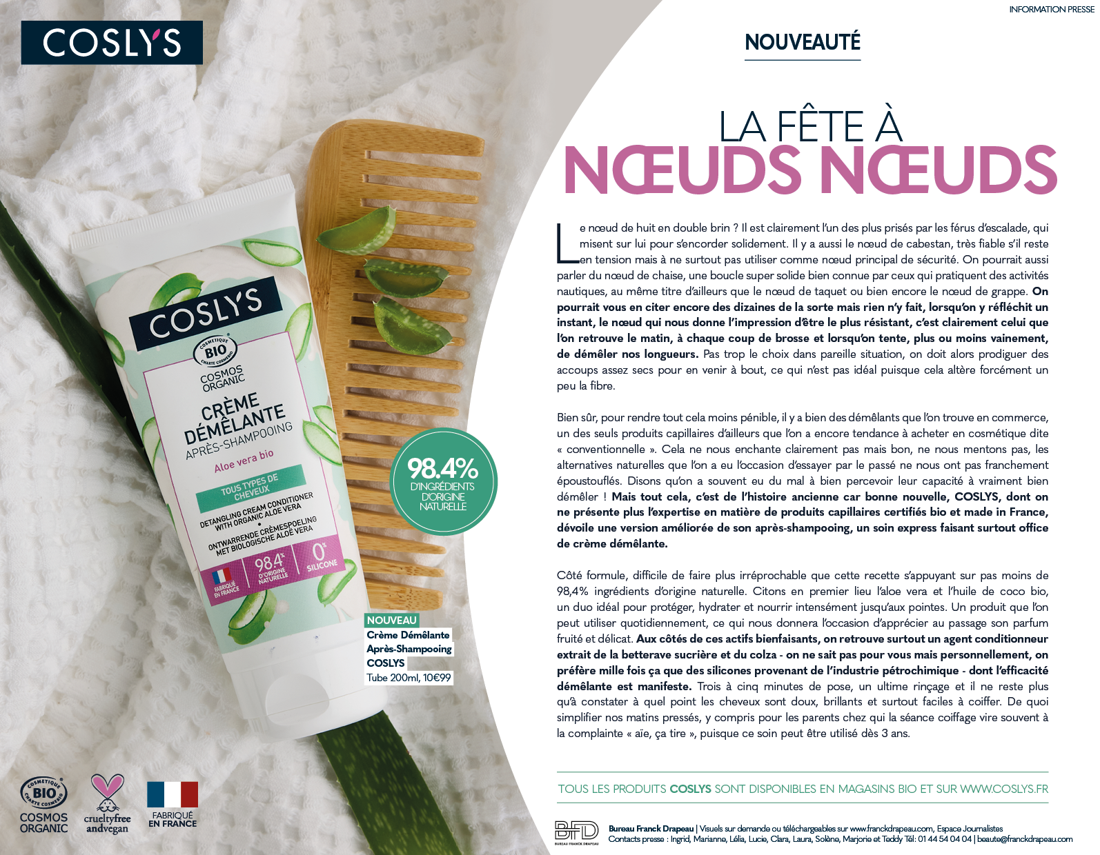 Coslys | Crème Démêlante