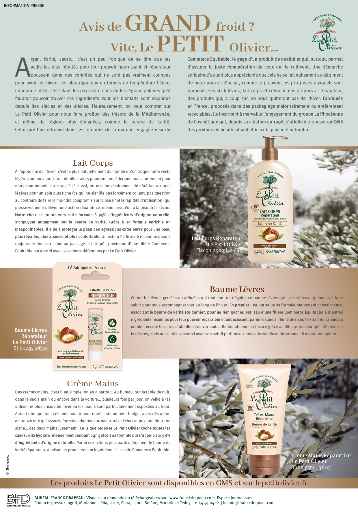 Le Petit Olivier | Essentiels de l&rsquo;hiver