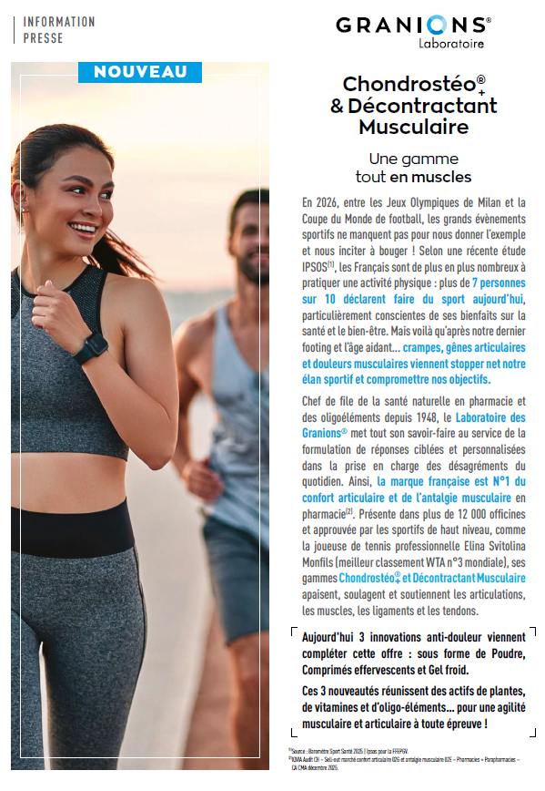 Granions Dermatologie I Muscles et Articulations