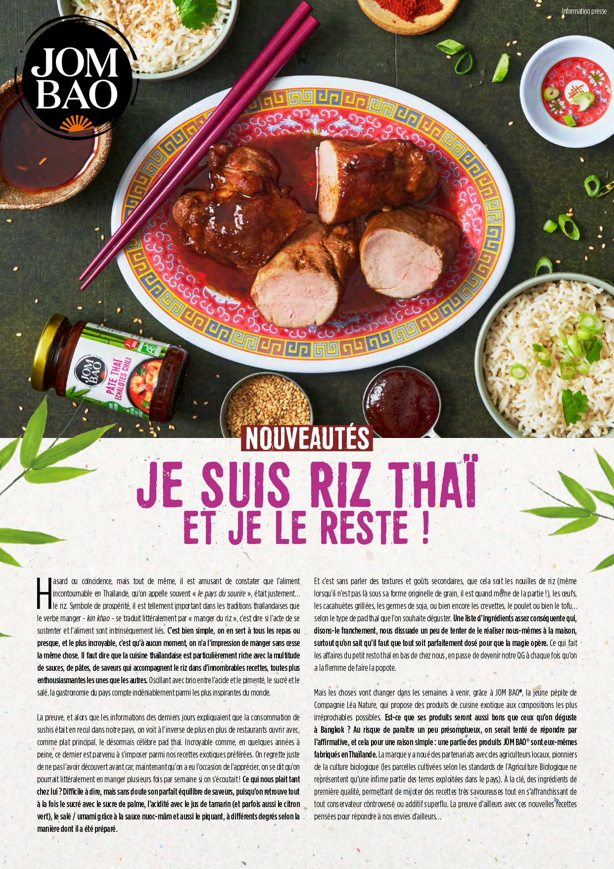 JOM BAO | Gamme Thaï