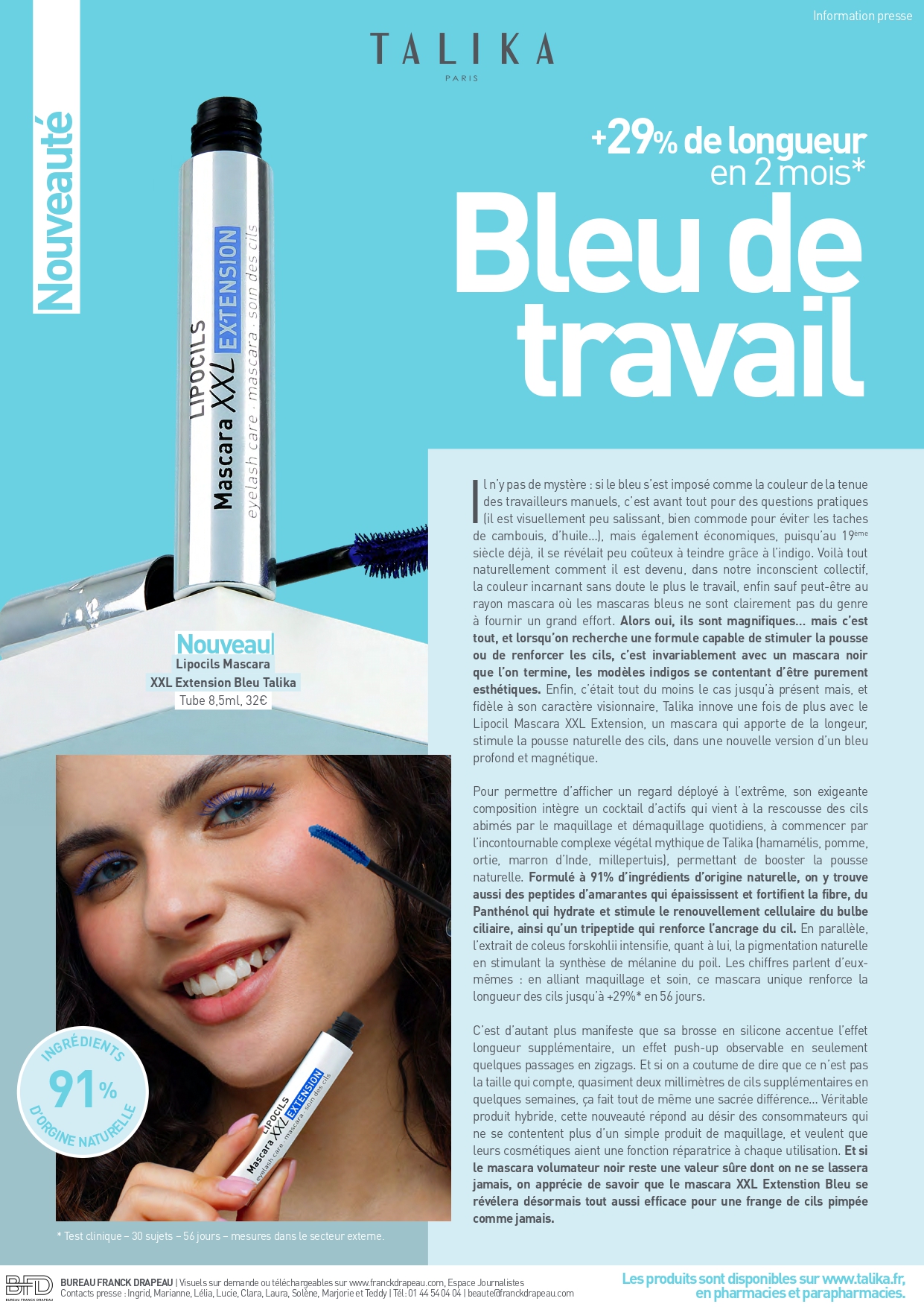 Talika | Lipocils Mascara XXL Extension Bleu