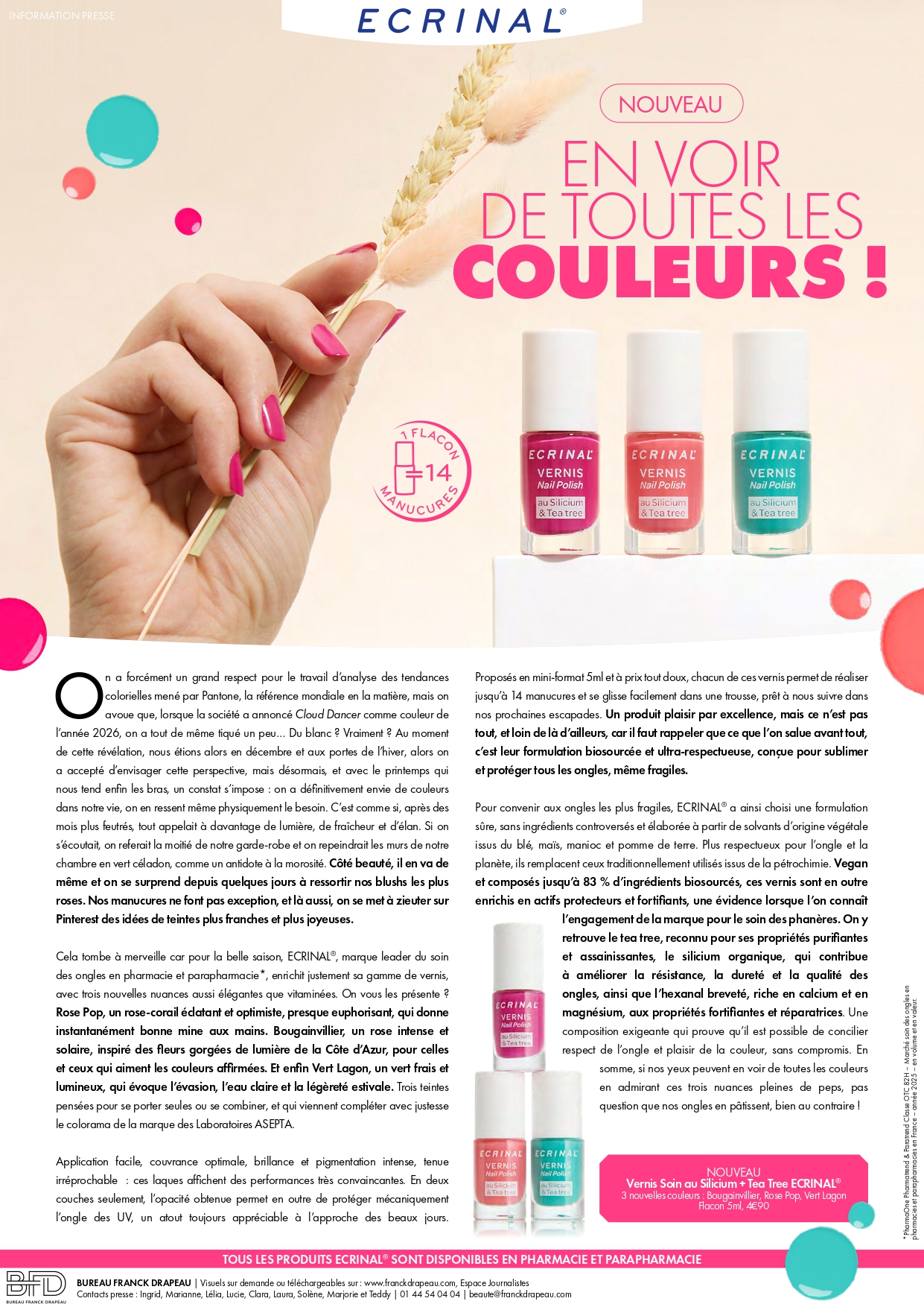 Ecrinal | Vernis Printemps – Eté