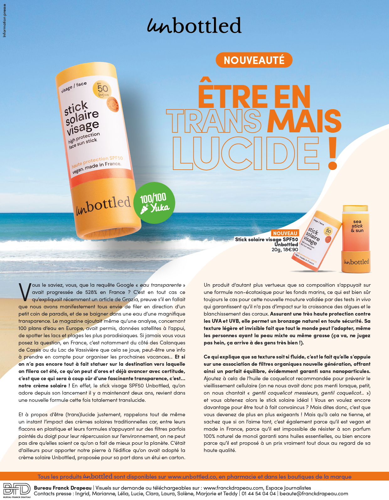 Unbottled | Stick Solaire